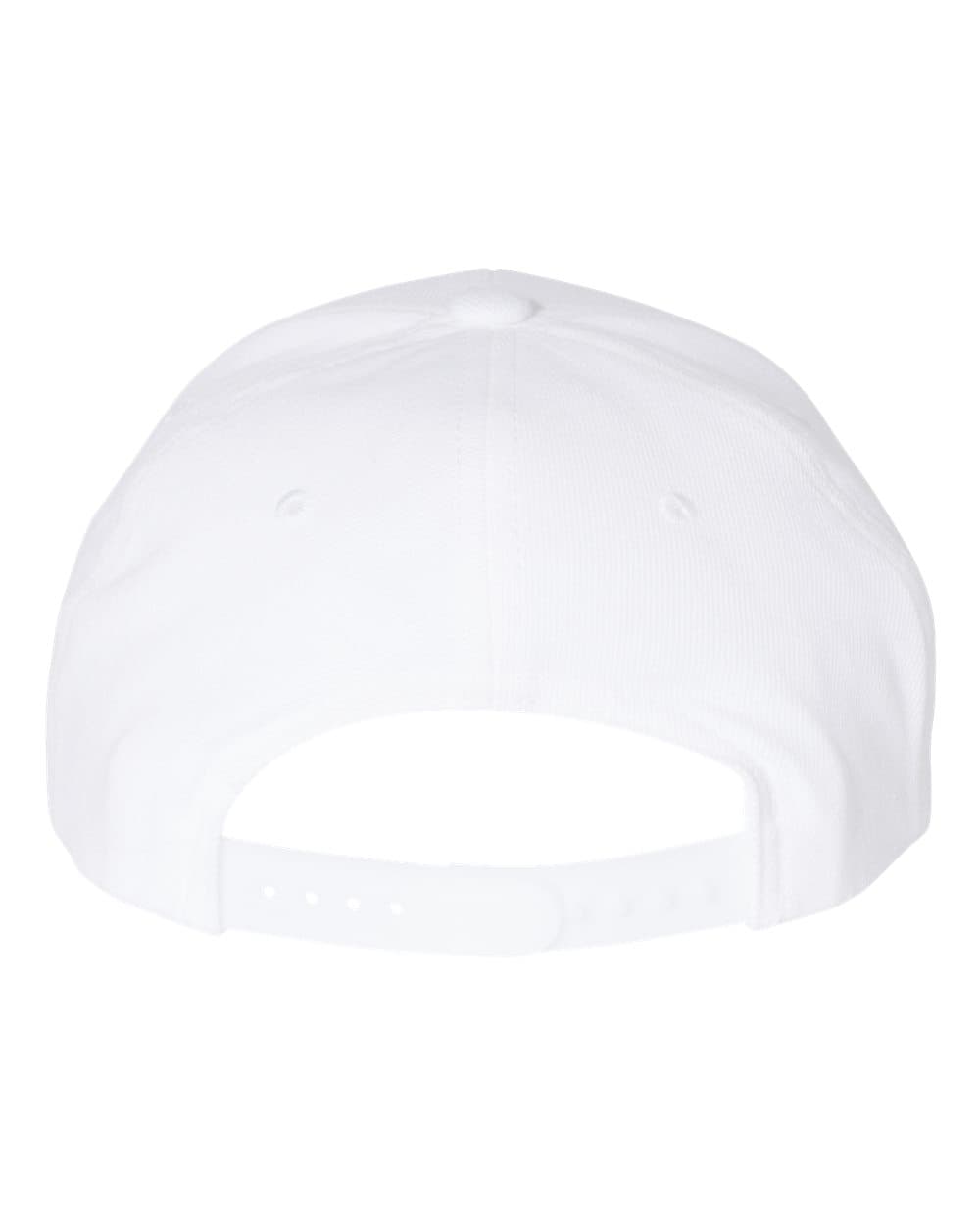 YP Classics 6789M Premium Curved Bill Snapback Cap in White — view 3