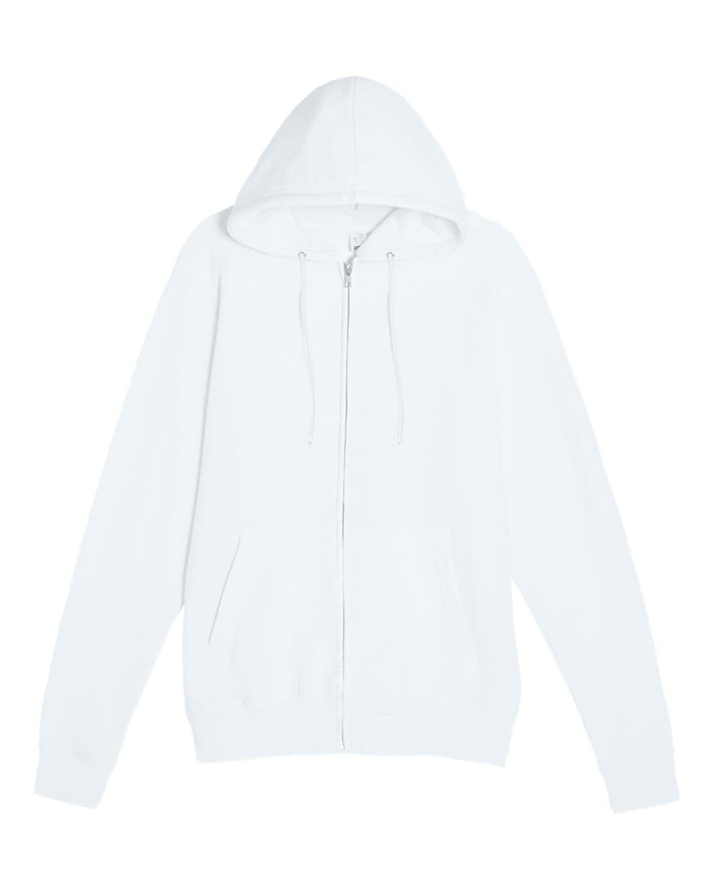 Lane Seven LS14003 Unisex Premium Full-Zip Hoodie Sweatshirt in White — view 4
