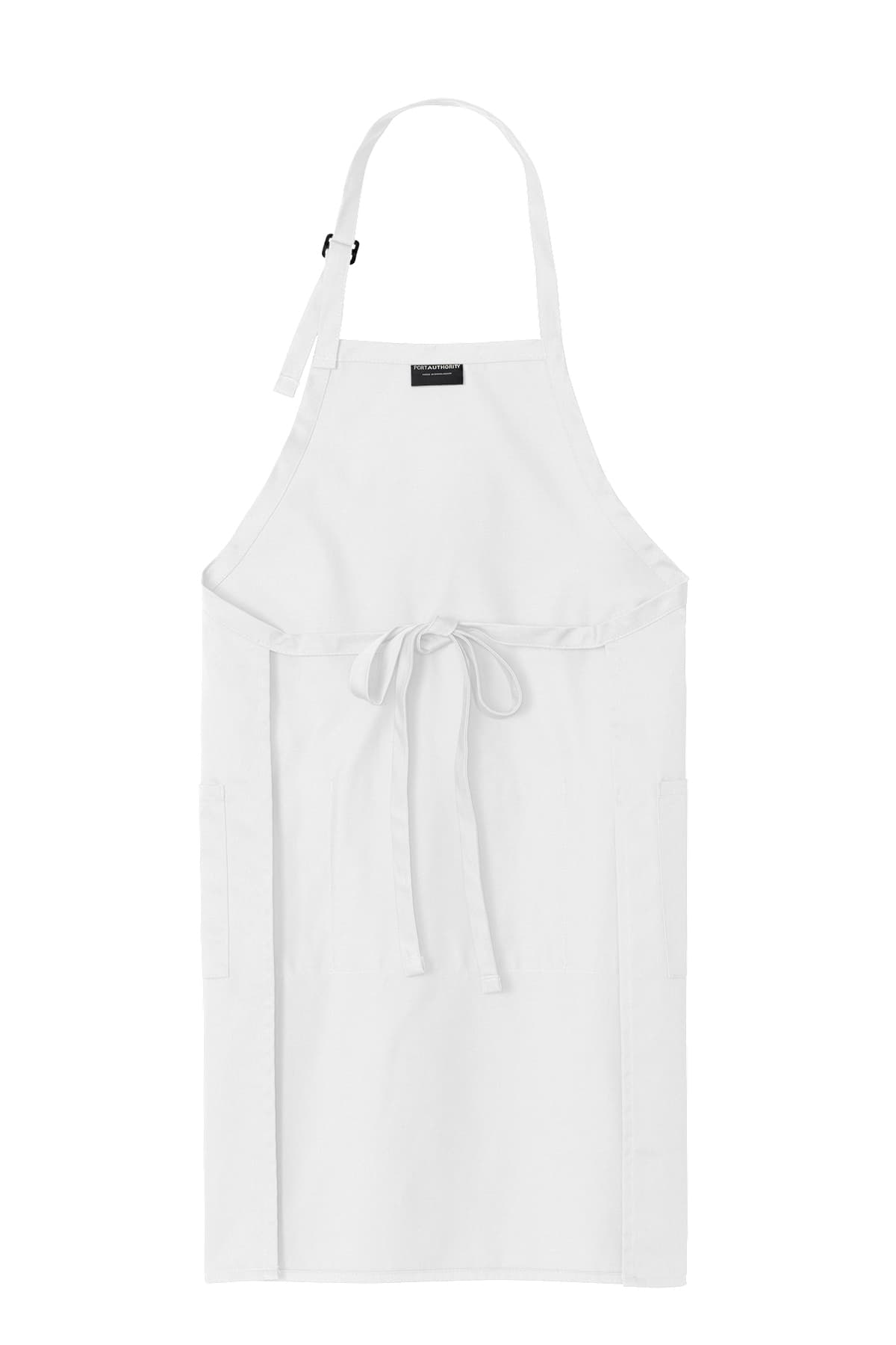 Port Authority A700 Easy Care Extra Long Bib Apron with Stain Release in White — view 5