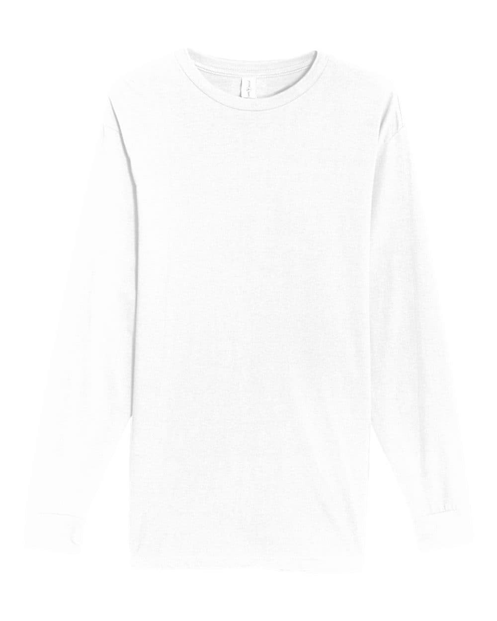 Lane Seven LS15009 Unisex Heavyweight Long Sleeve Tee in White — view 4