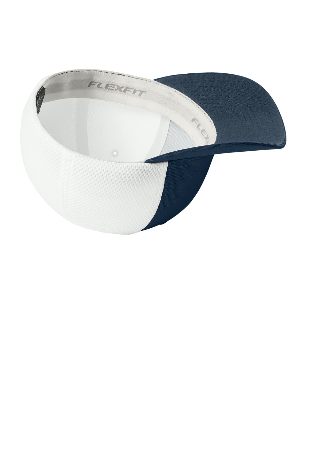 Flexfit 6533 Ultrafiber Airmesh Cap in Navy / White — view 5