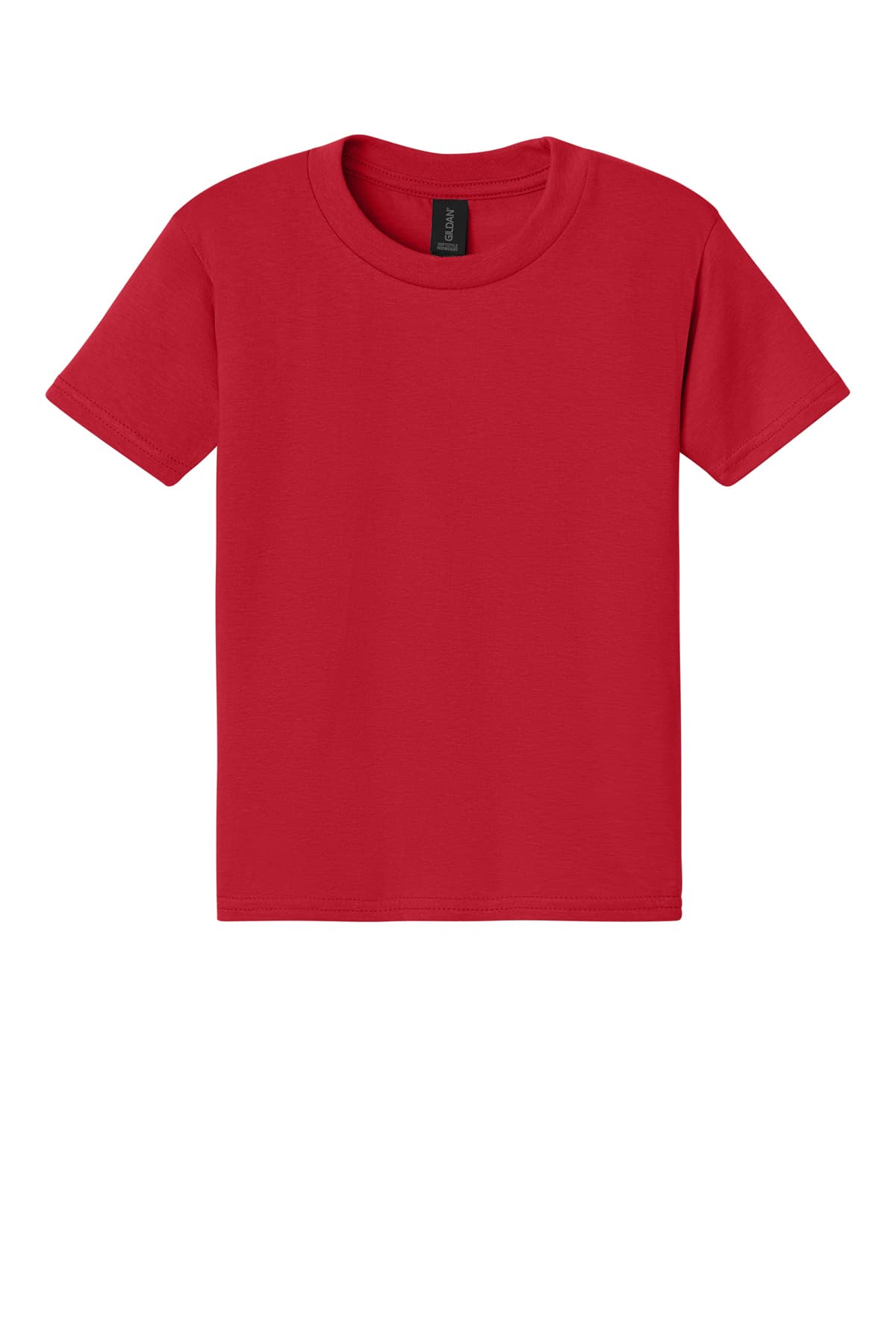Gildan 65000B Youth Softstyle Midweight Tee in Red — view 4