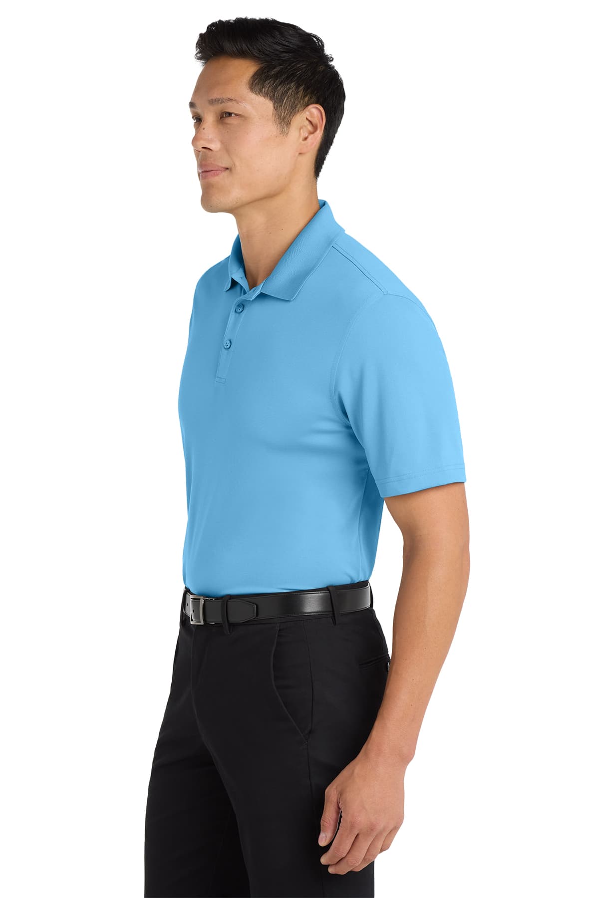 Port Authority K110 Dry Zone UV Micro-Mesh Polo in Carolina Blue — view 3