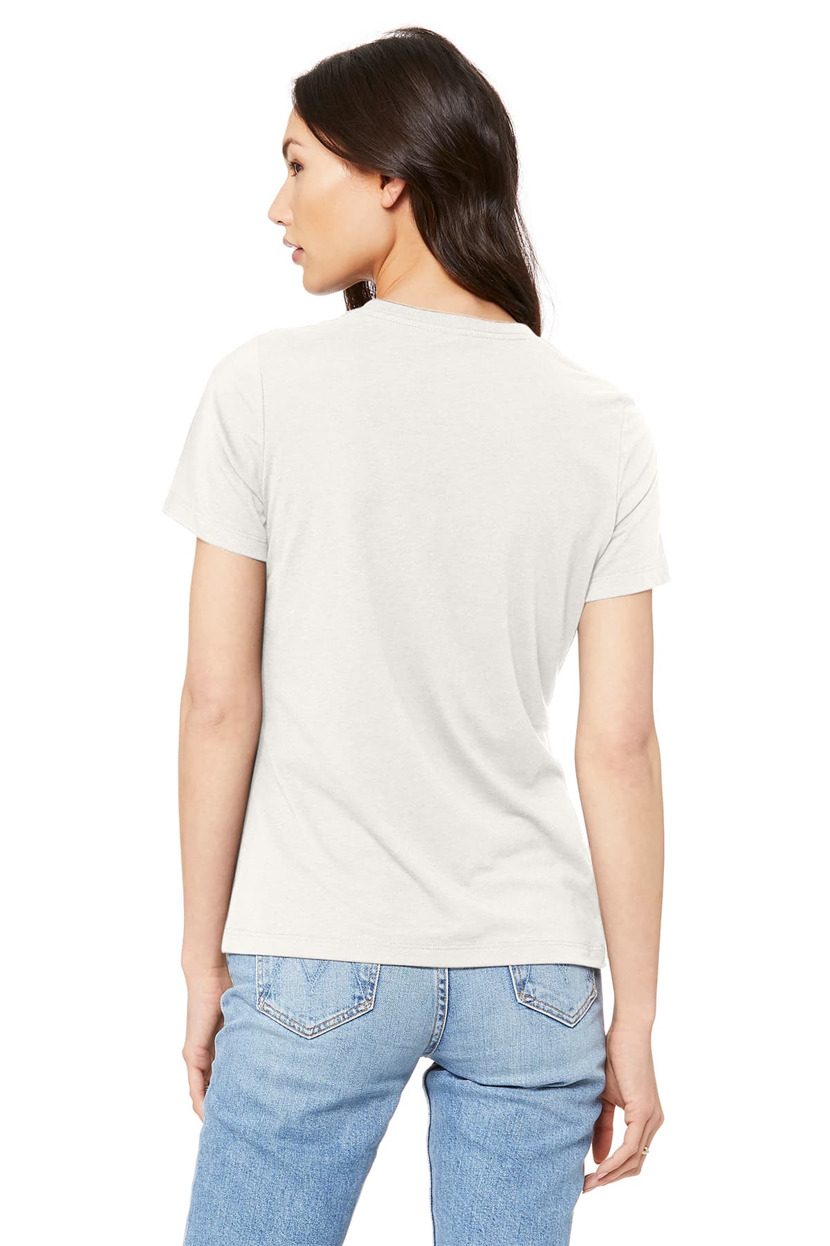 BELLA+CANVAS 6400 Women’s Relaxed Jersey Short Sleeve Tee in Vintage White — view 2