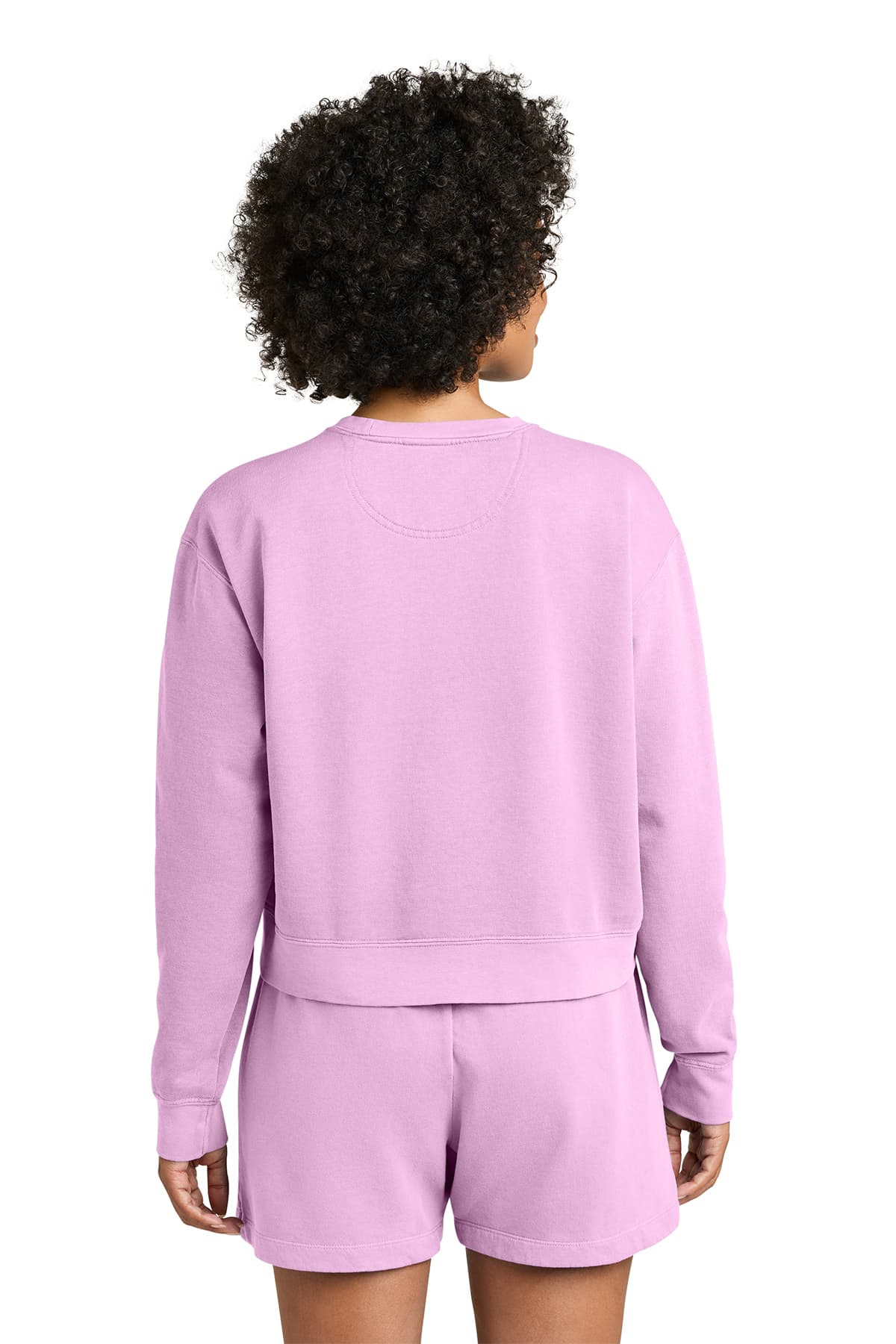 Comfort Colors 1566L Women’s Mid-Length Crewneck Sweatshirt in Rose Quartz — view 2