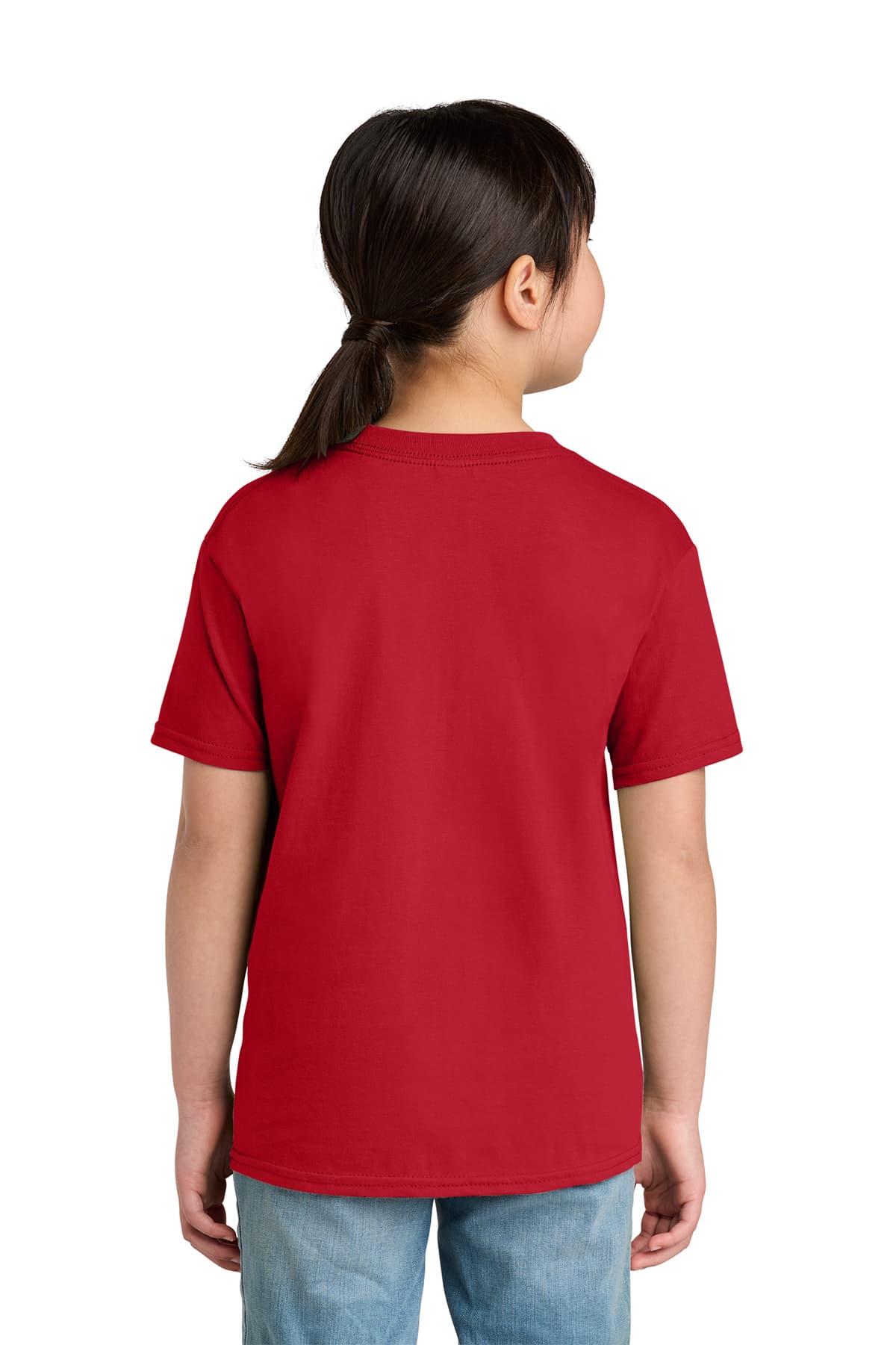 Gildan 65000B Youth Softstyle Midweight Tee in Red — view 2