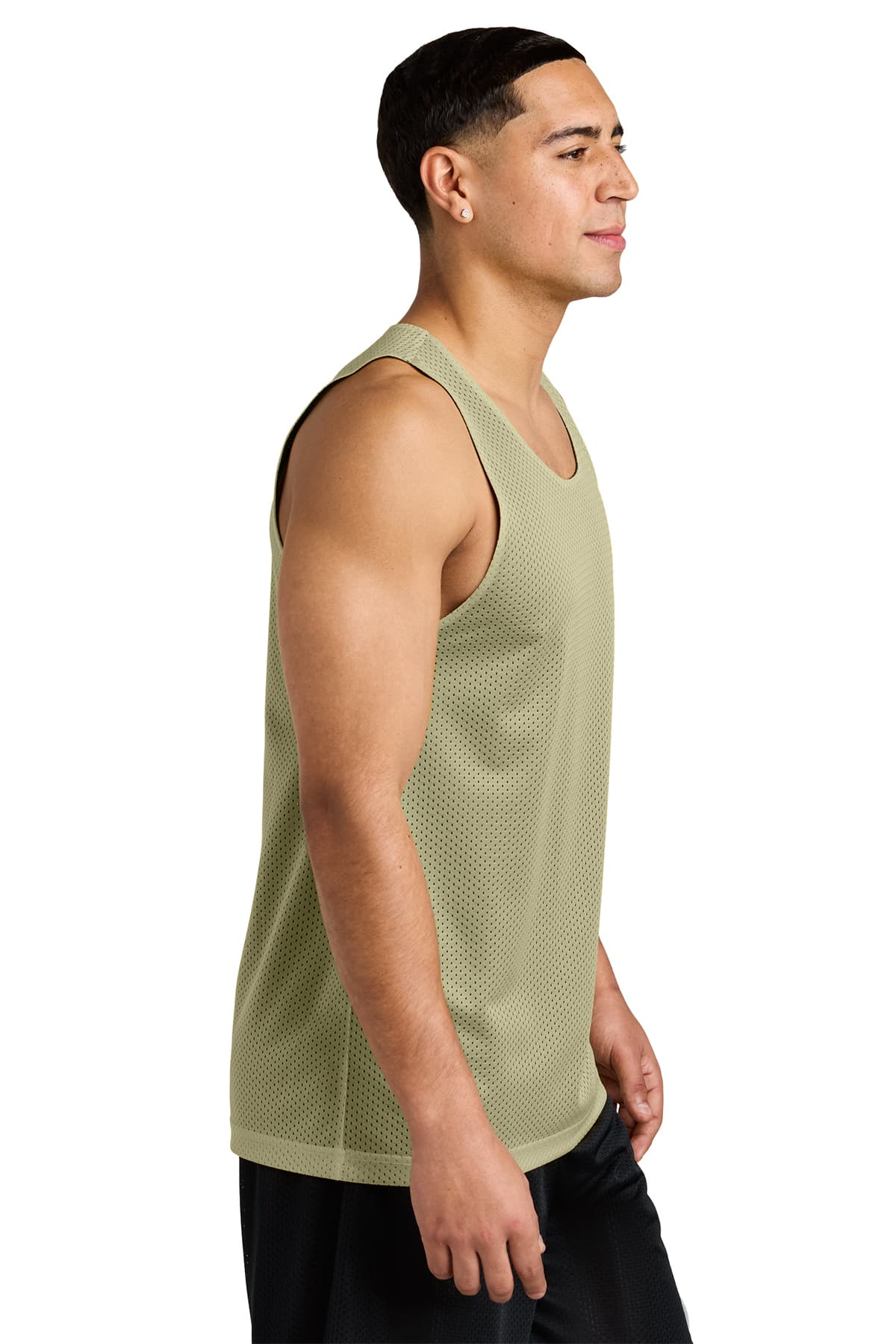 Sport-Tek ST5000 PosiCharge Reversible Mesh Tank in Vegas Gold / Black — view 3