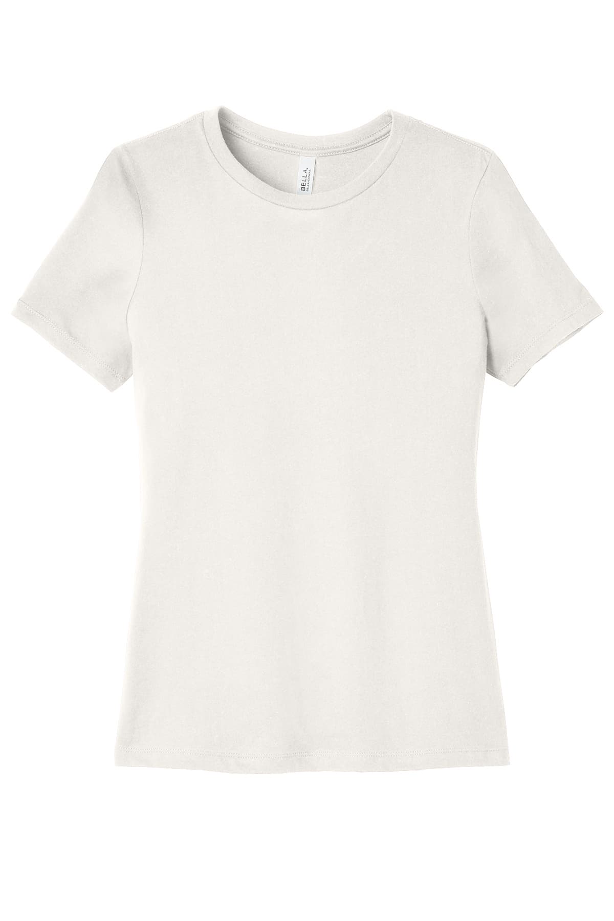 BELLA+CANVAS 6400 Women’s Relaxed Jersey Short Sleeve Tee in Vintage White — view 4