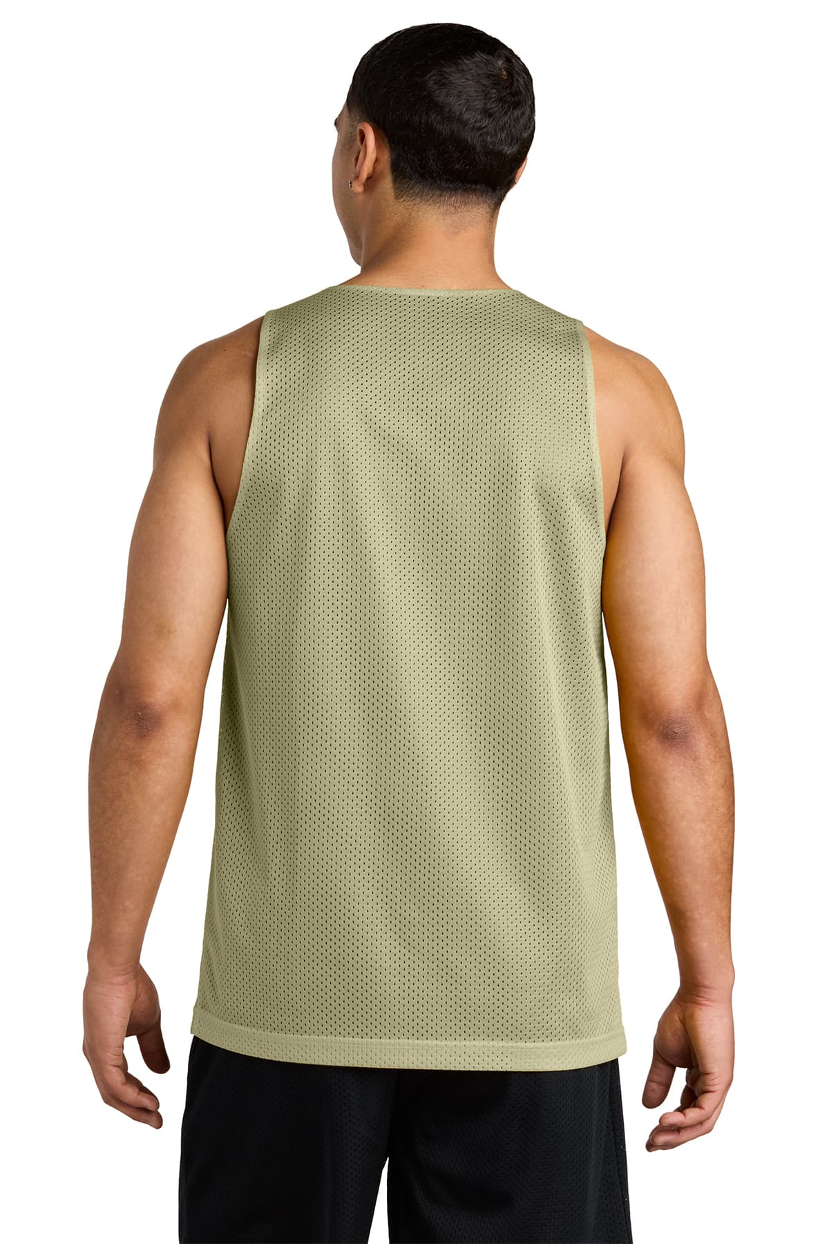 Sport-Tek ST5000 PosiCharge Reversible Mesh Tank in Vegas Gold / Black — view 2