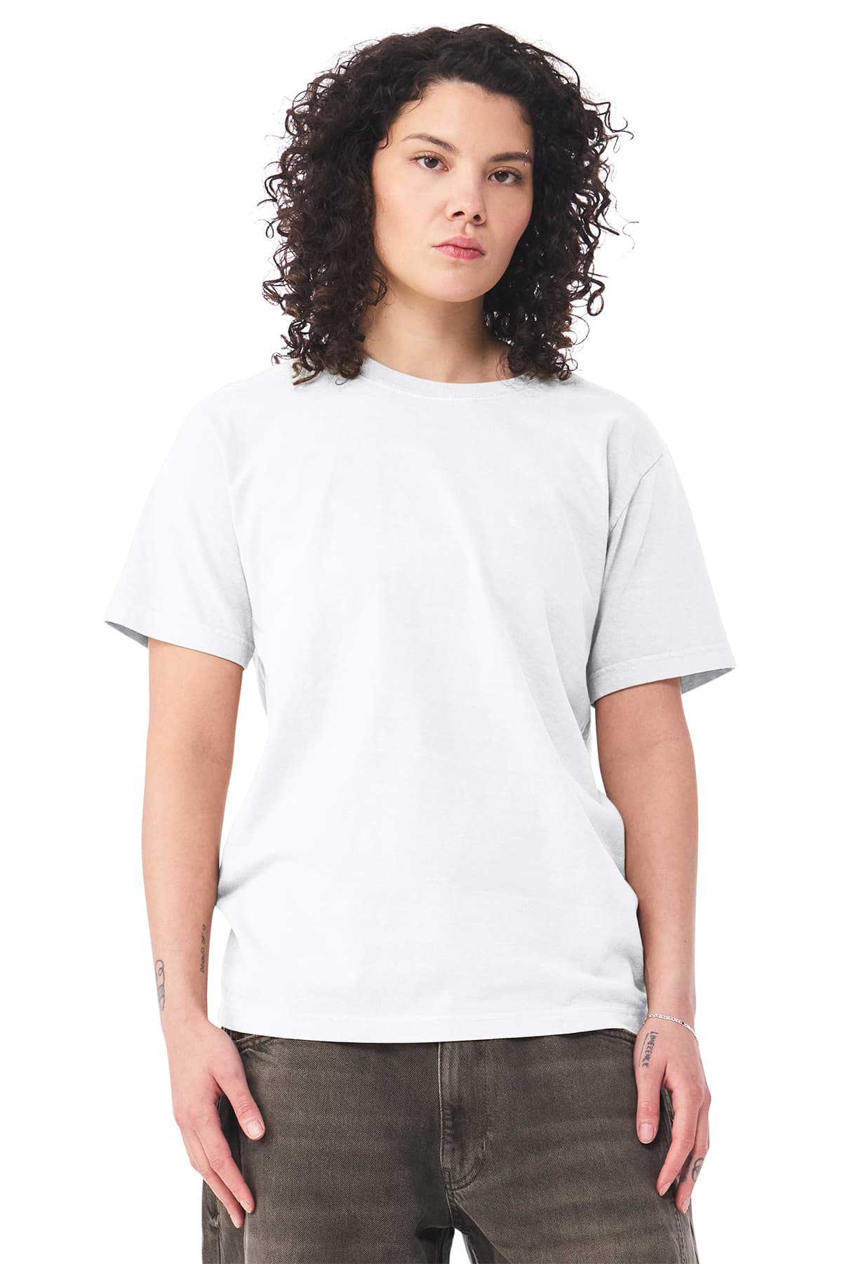 BELLA+CANVAS 4810GD Unisex Heavyweight Garment-Dyed Tee in White — view 2