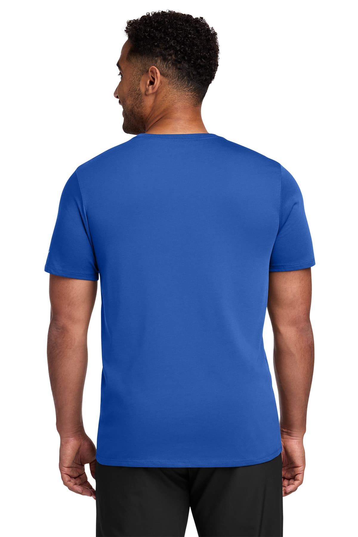 Nike NKBQ5231 Dri-FIT Cotton/Poly Tee in Rush Blue — view 2