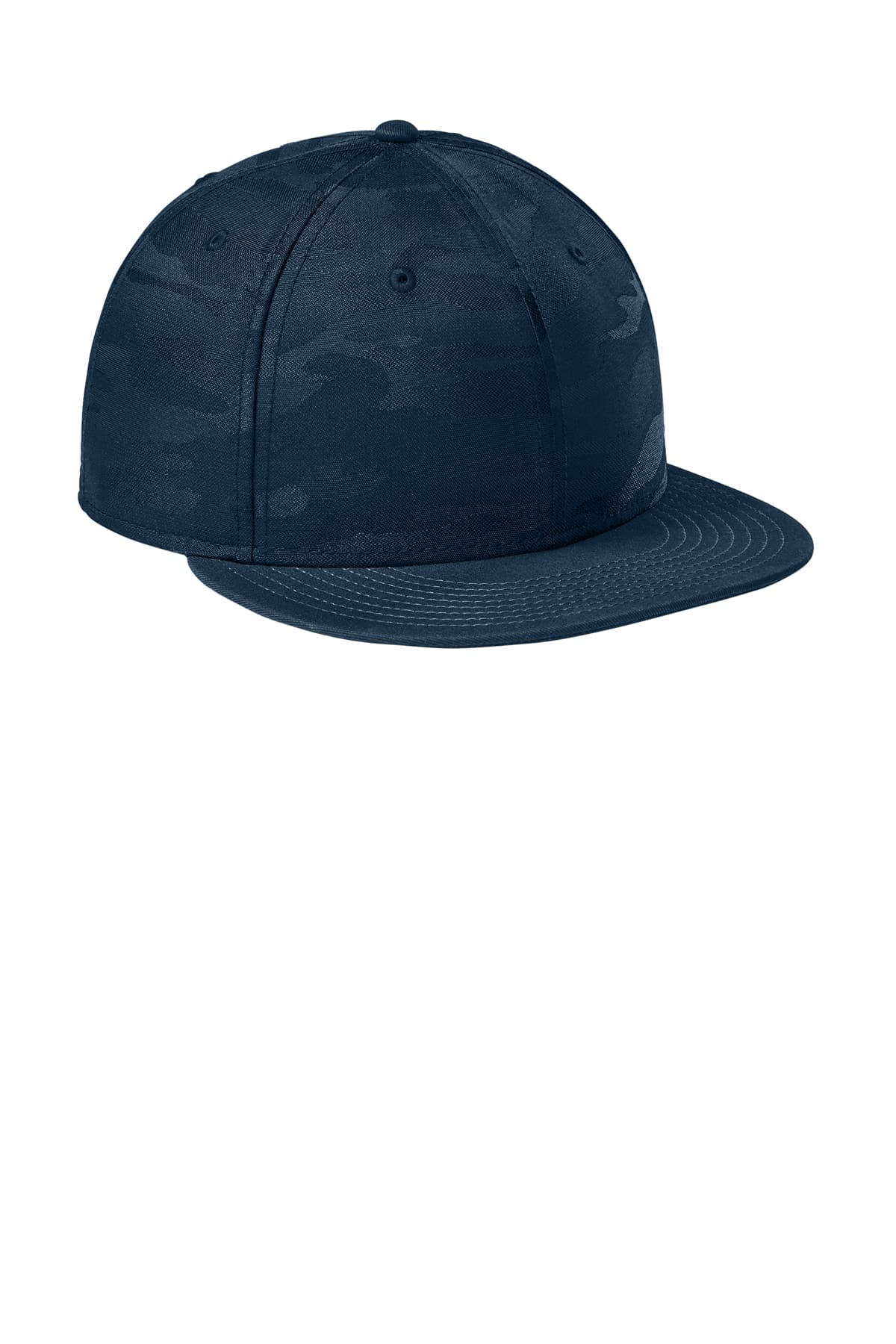 New Era NE407 Camo Flat Bill Snapback Cap in Flag Deep Navy / Deep Navy Camo — view 4
