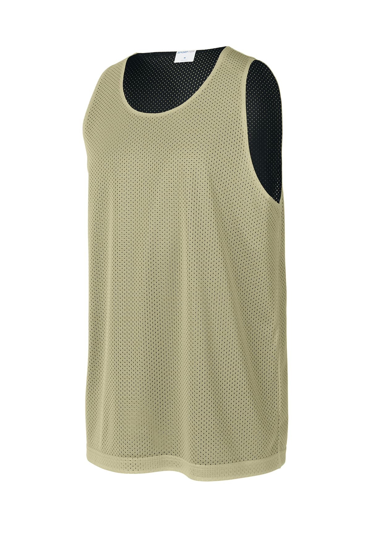 Sport-Tek ST5000 PosiCharge Reversible Mesh Tank in Vegas Gold / Black — view 4