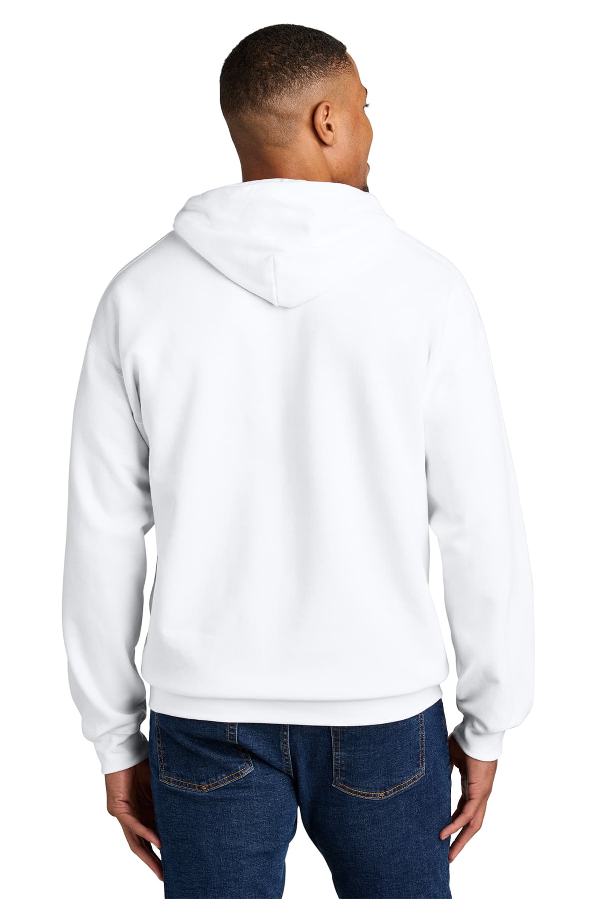 Gildan SF500 Softstyle Midweight Pullover Hooded Sweatshirt in White — view 2