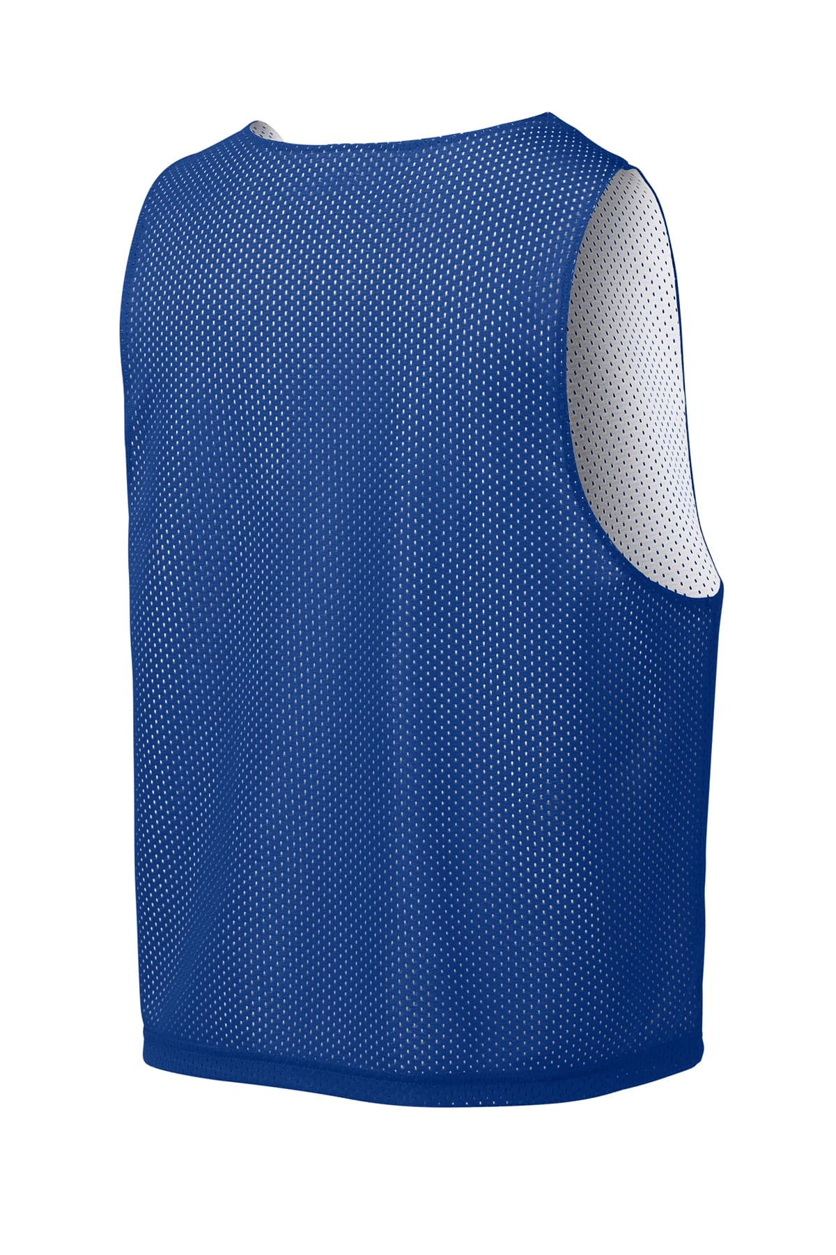 Sport-Tek ST512 Lacrosse Reversible Pinnie in True Royal / White — view 5