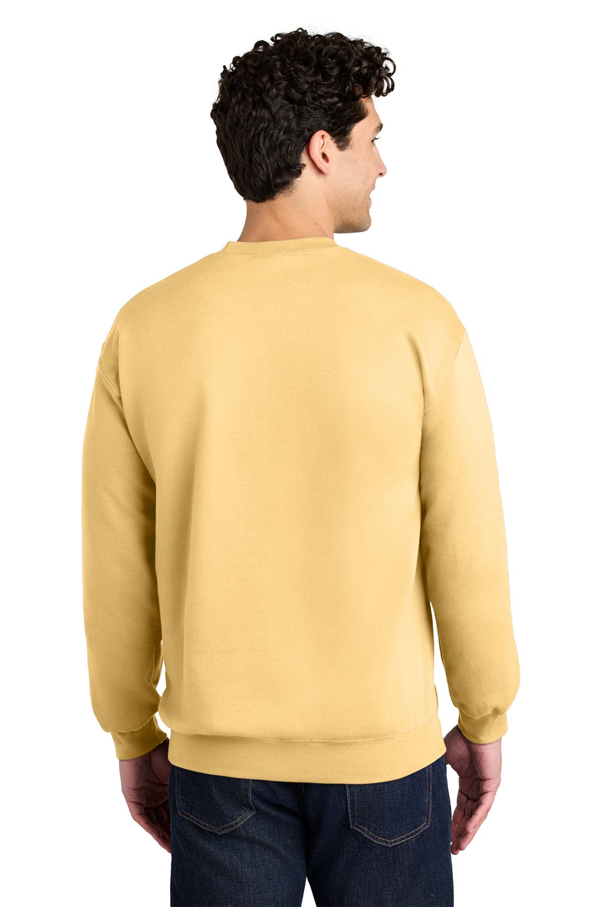 Gildan SF000 Softstyle Crewneck Sweatshirt in Yellow Haze — view 2