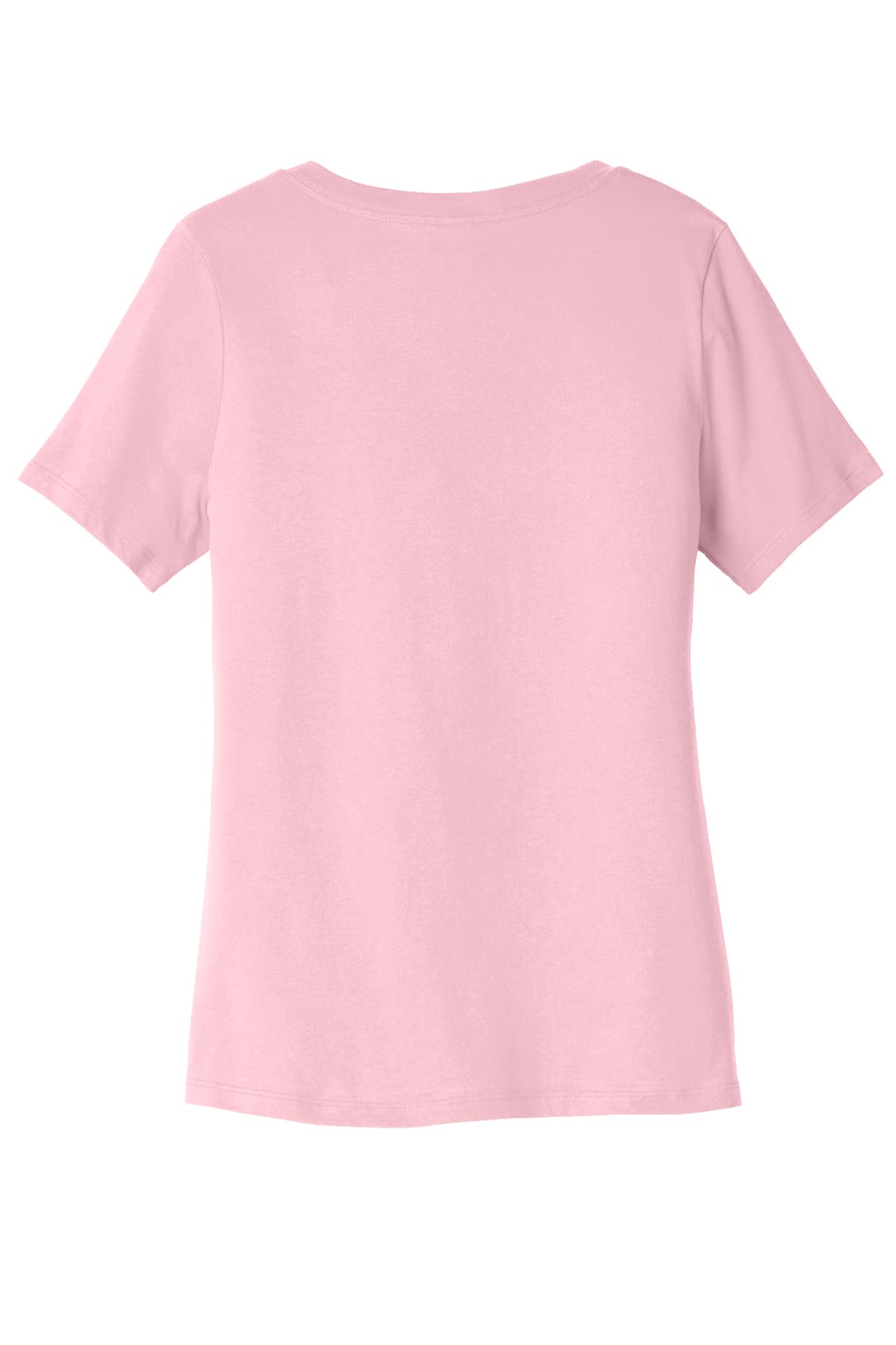 BELLA+CANVAS 6405 Women’s Relaxed Jersey Short Sleeve V-Neck Tee in Pink — view 4