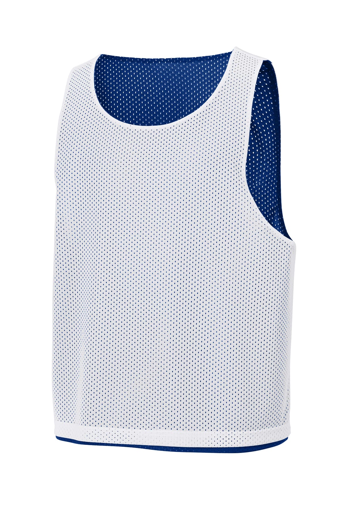 Sport-Tek ST512 Lacrosse Reversible Pinnie in True Royal / White — view 6