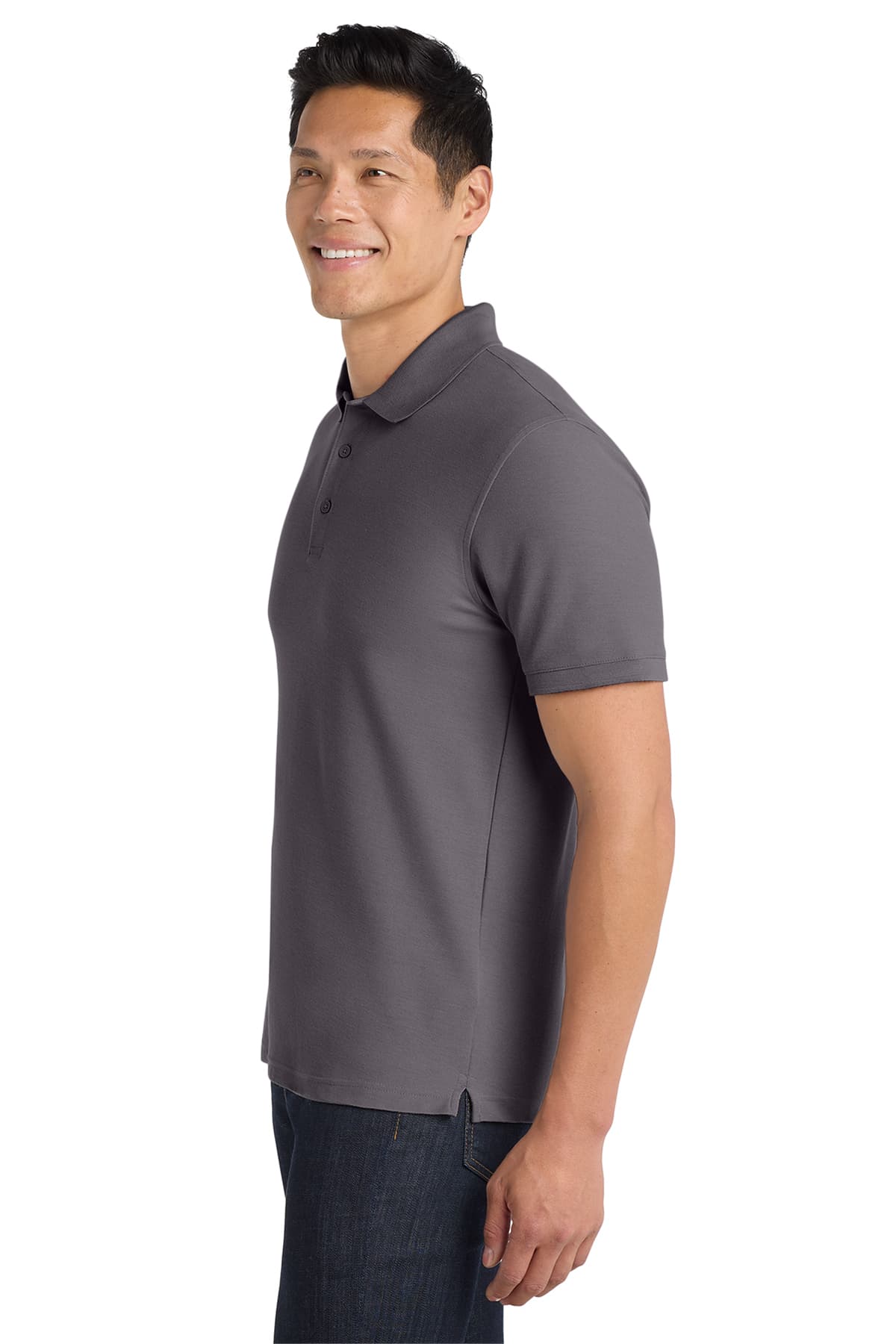 Port Authority K100 Core Classic Pique Polo in Graphite — view 3