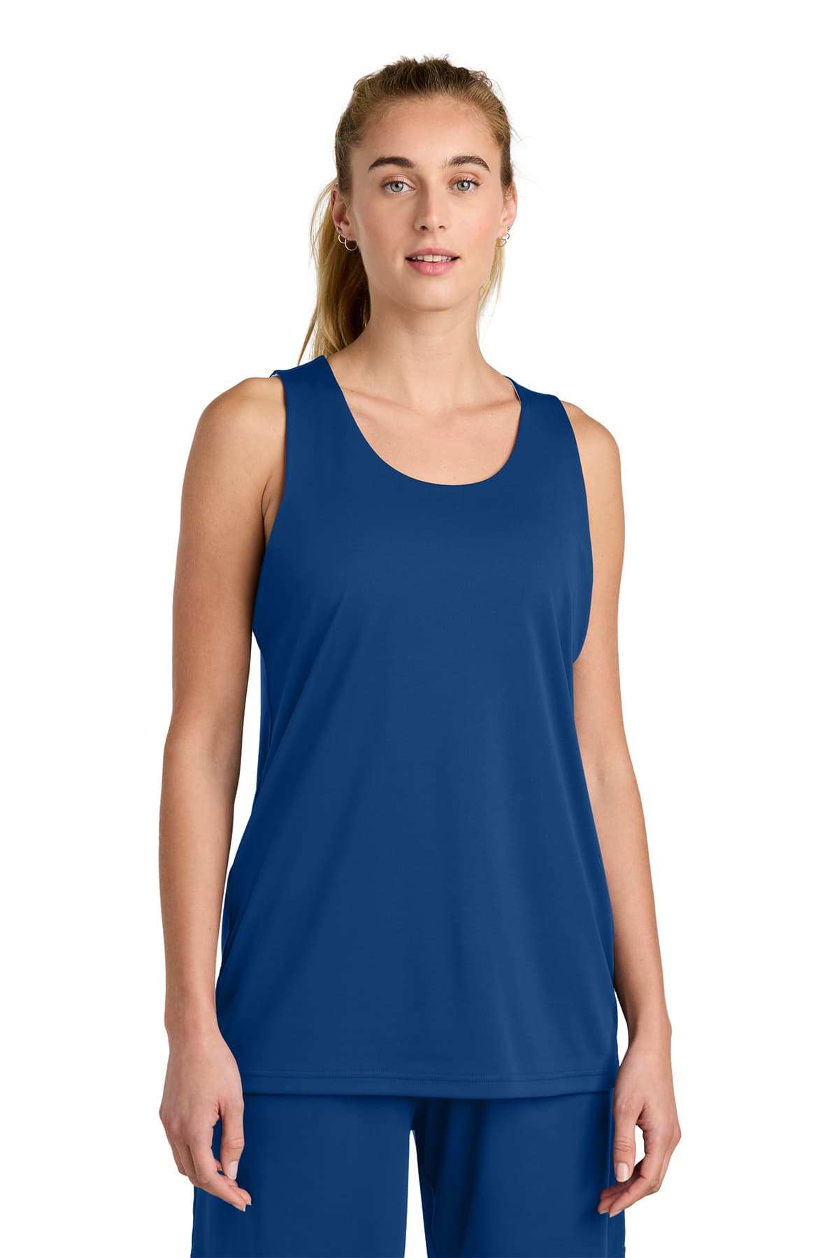 Sport-Tek ST551 PosiCharge Competitor Rev Tank in True Royal / White — view 2