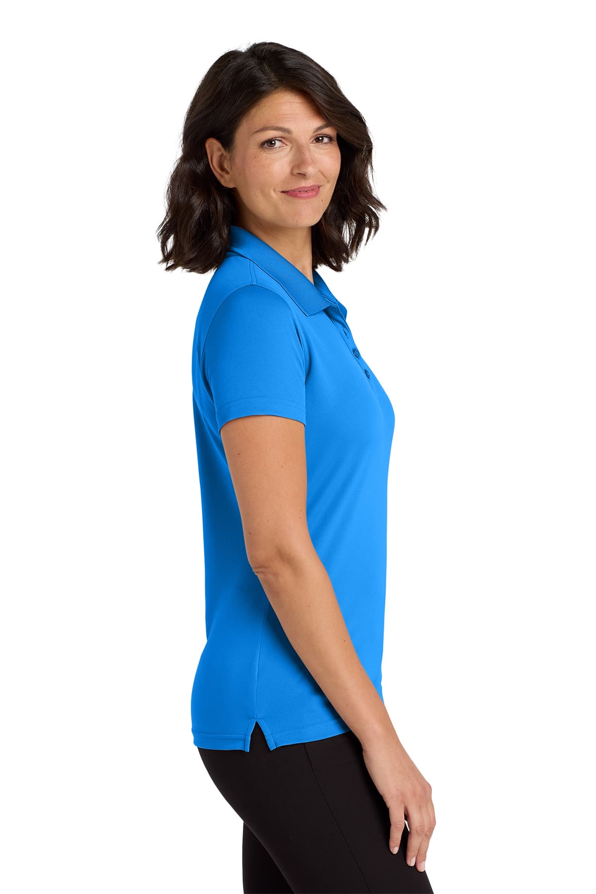 Port Authority LK110 Women's Dry Zone UV Micro-Mesh Polo in Coastal Blue — view 3