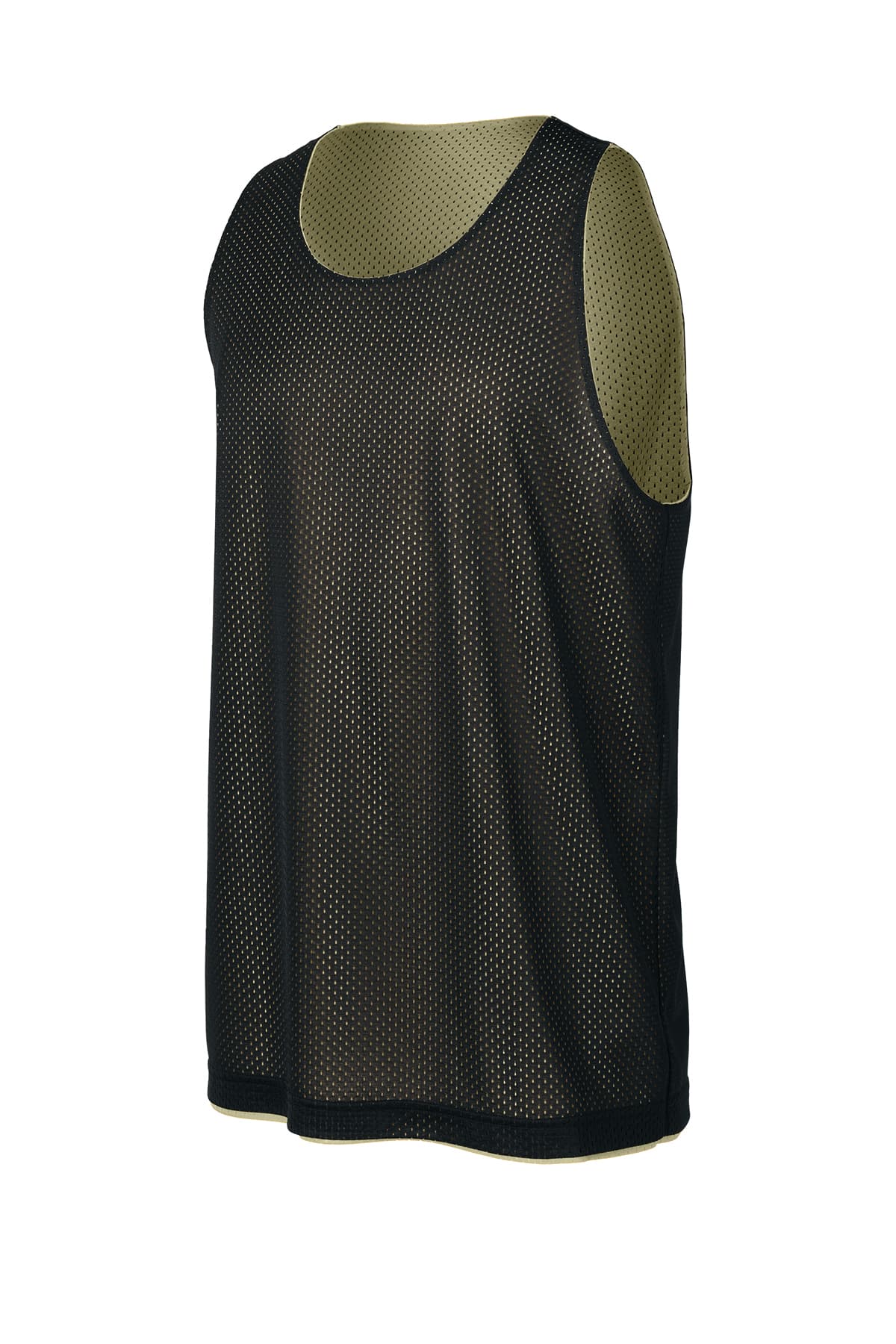 Sport-Tek ST5000 PosiCharge Reversible Mesh Tank in Vegas Gold / Black — view 6