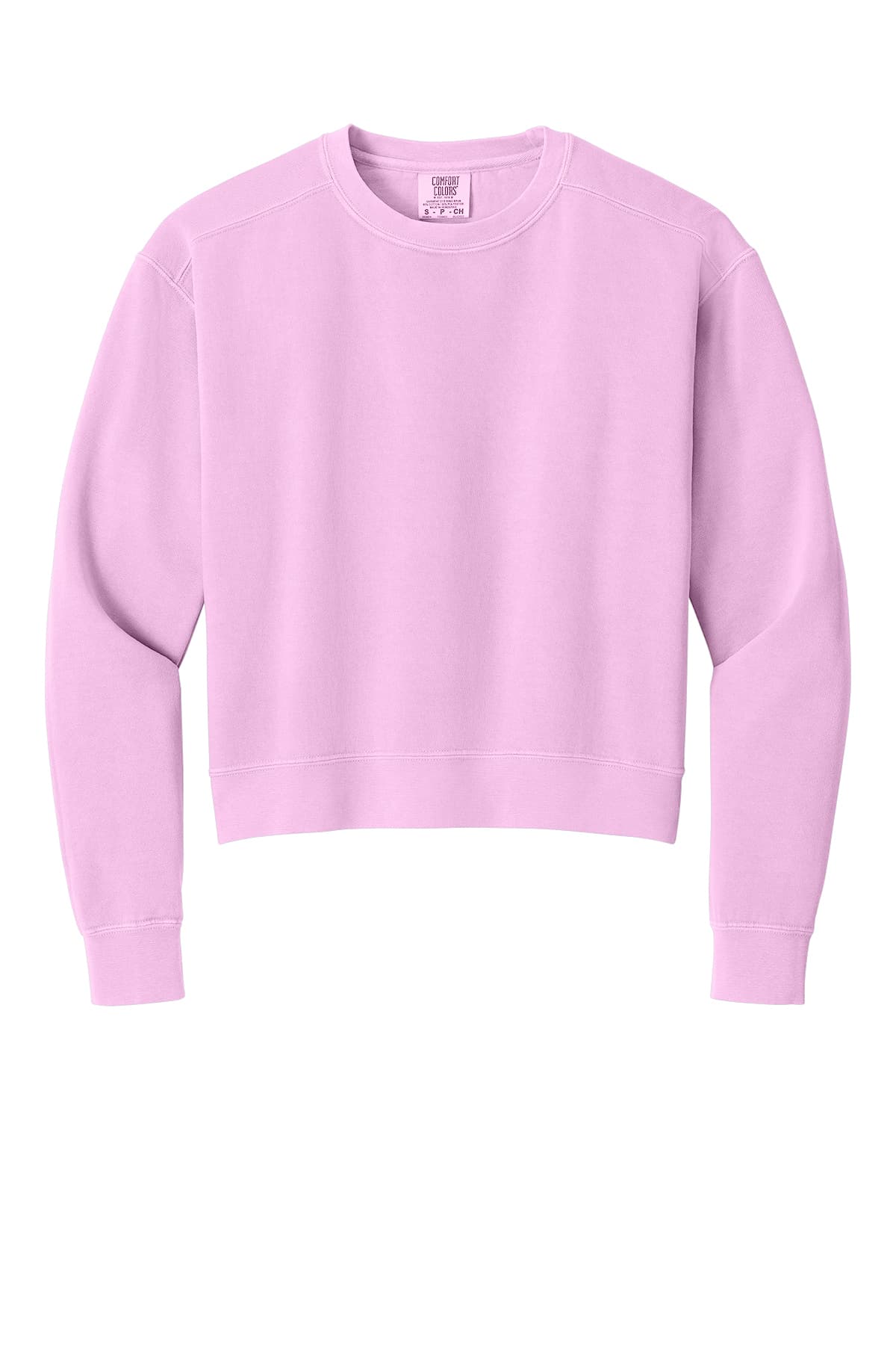 Comfort Colors 1566L Women’s Mid-Length Crewneck Sweatshirt in Rose Quartz — view 4