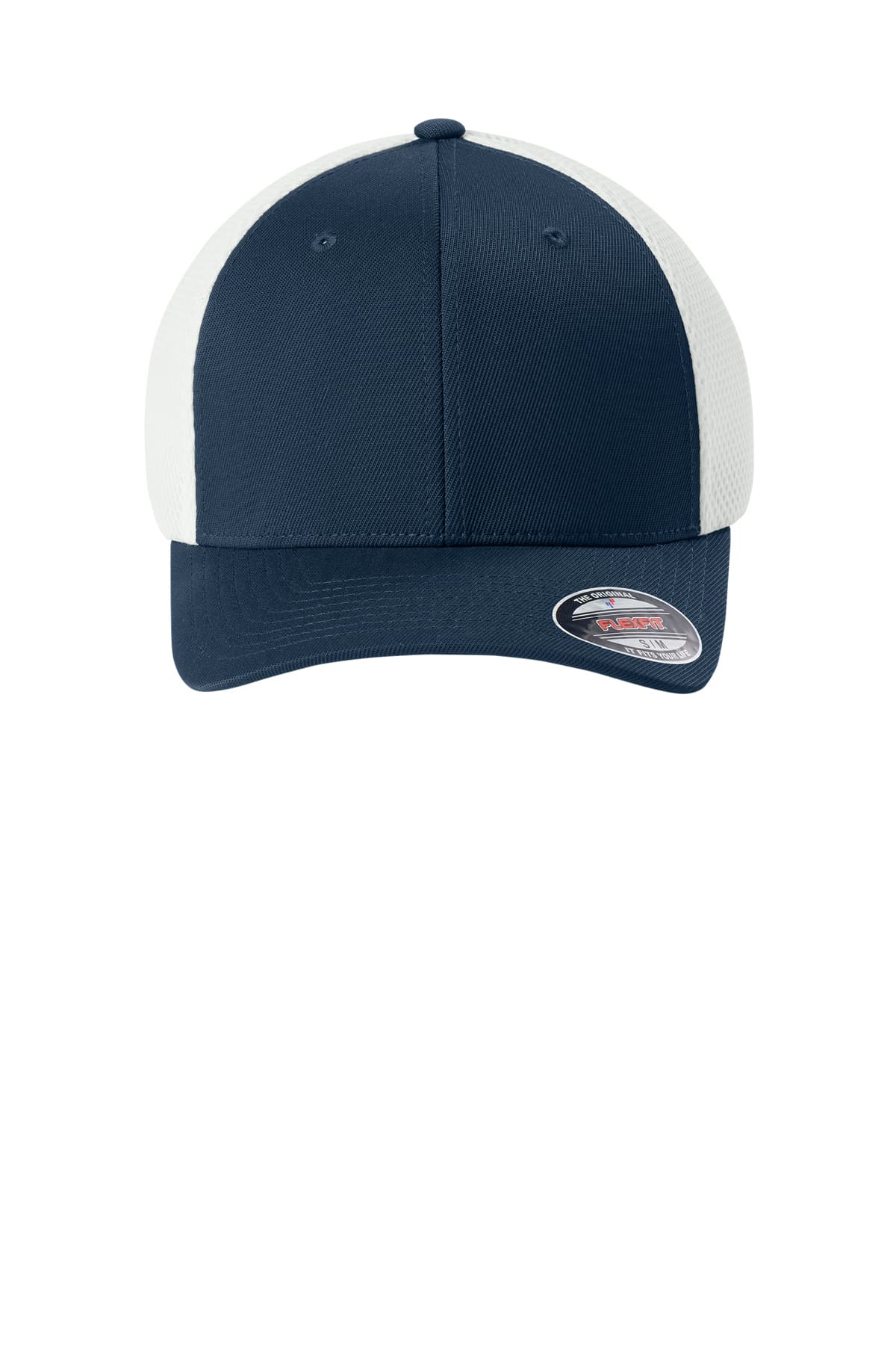 Flexfit 6533 Ultrafiber Airmesh Cap in Navy / White — view 6