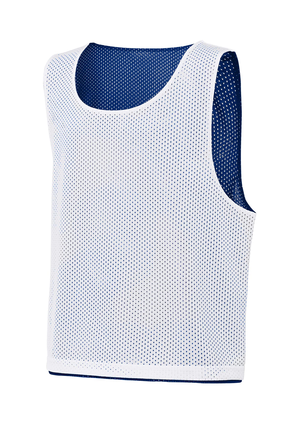 Sport-Tek YST512 Youth Lacrosse Reversible Pinnie in True Royal / White — view 6