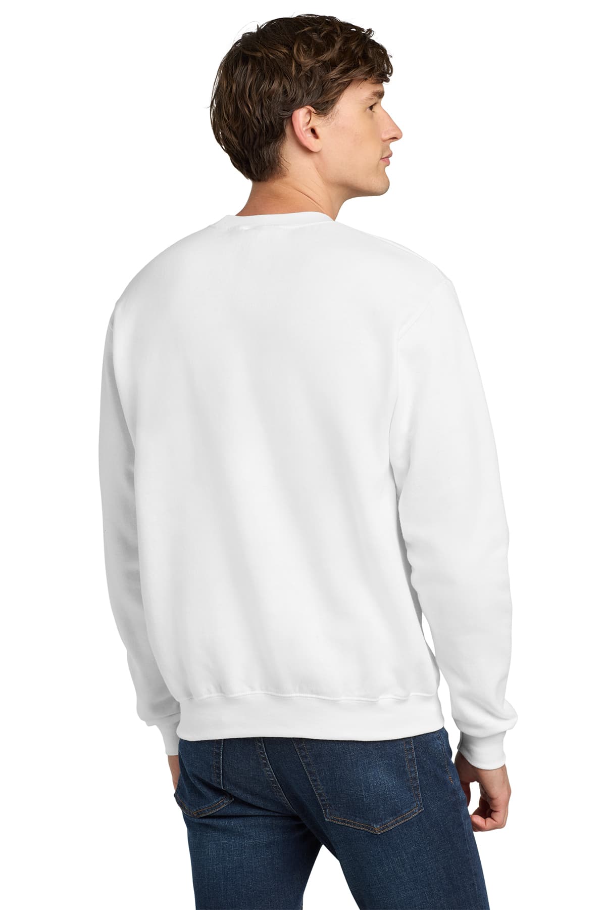 Champion S6000 Powerblend Crewneck Sweatshirt in White — view 2