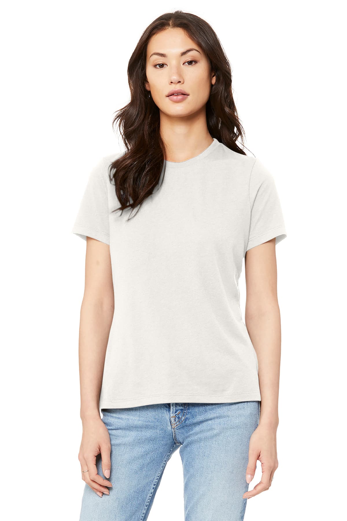 BELLA+CANVAS 6400 Women’s Relaxed Jersey Short Sleeve Tee in Vintage White