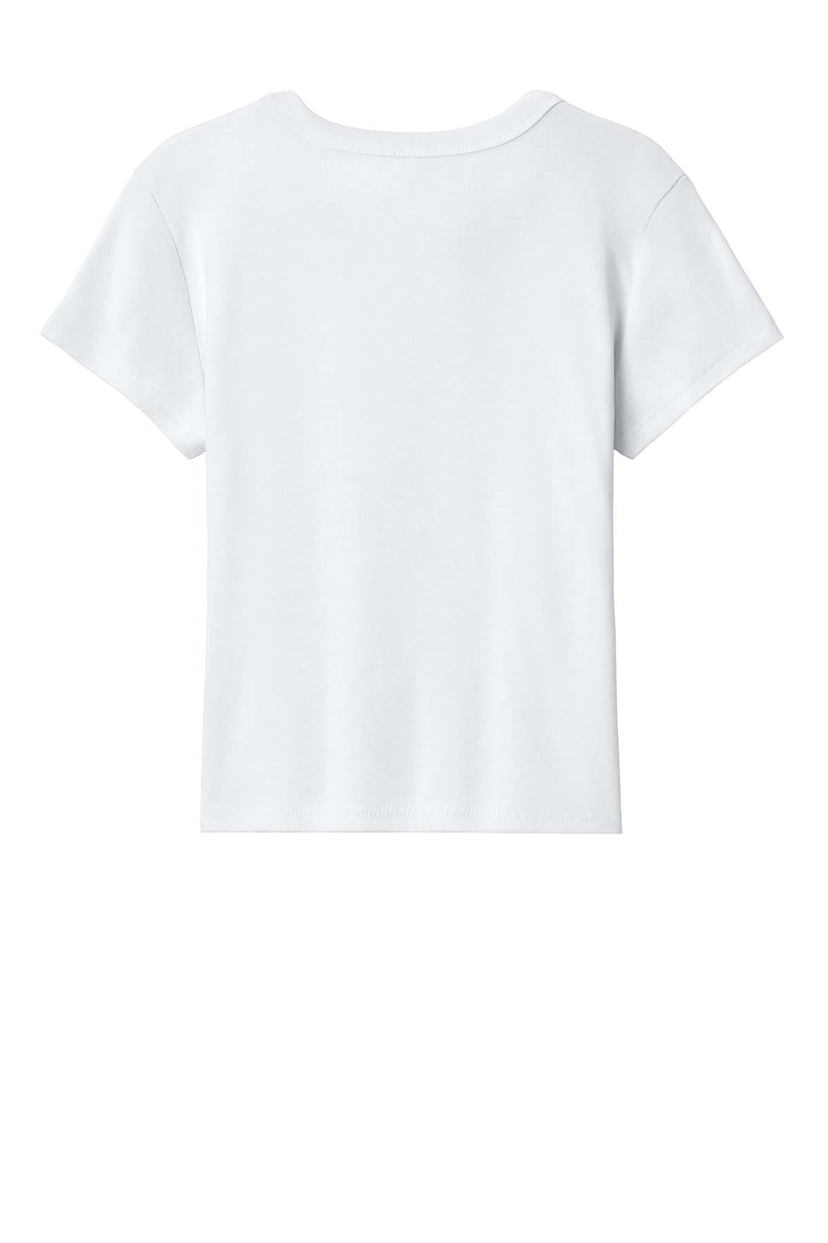 BELLA+CANVAS 1010 Women’s Micro Rib Baby Tee in Solid White Blend — view 4