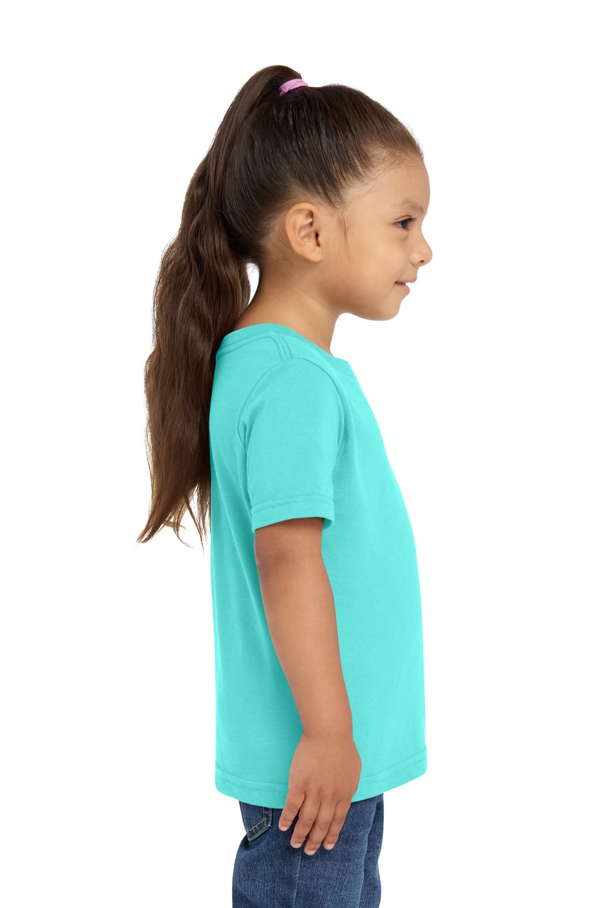 Rabbit Skins 3321 Toddler Fine Jersey Tee in Caribbean — view 3