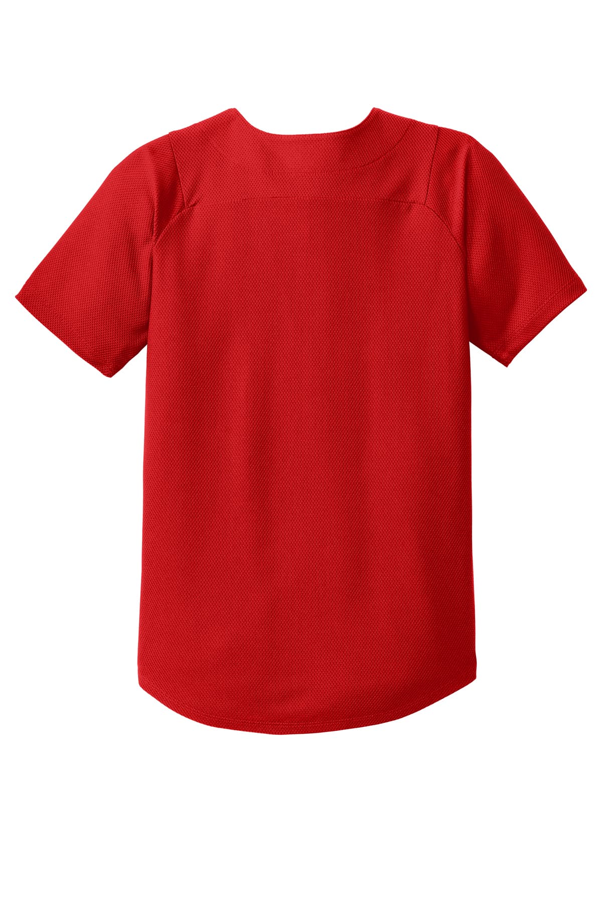 New Era YNEA220 Youth Diamond Era Full-Button Jersey in Scarlet — view 5