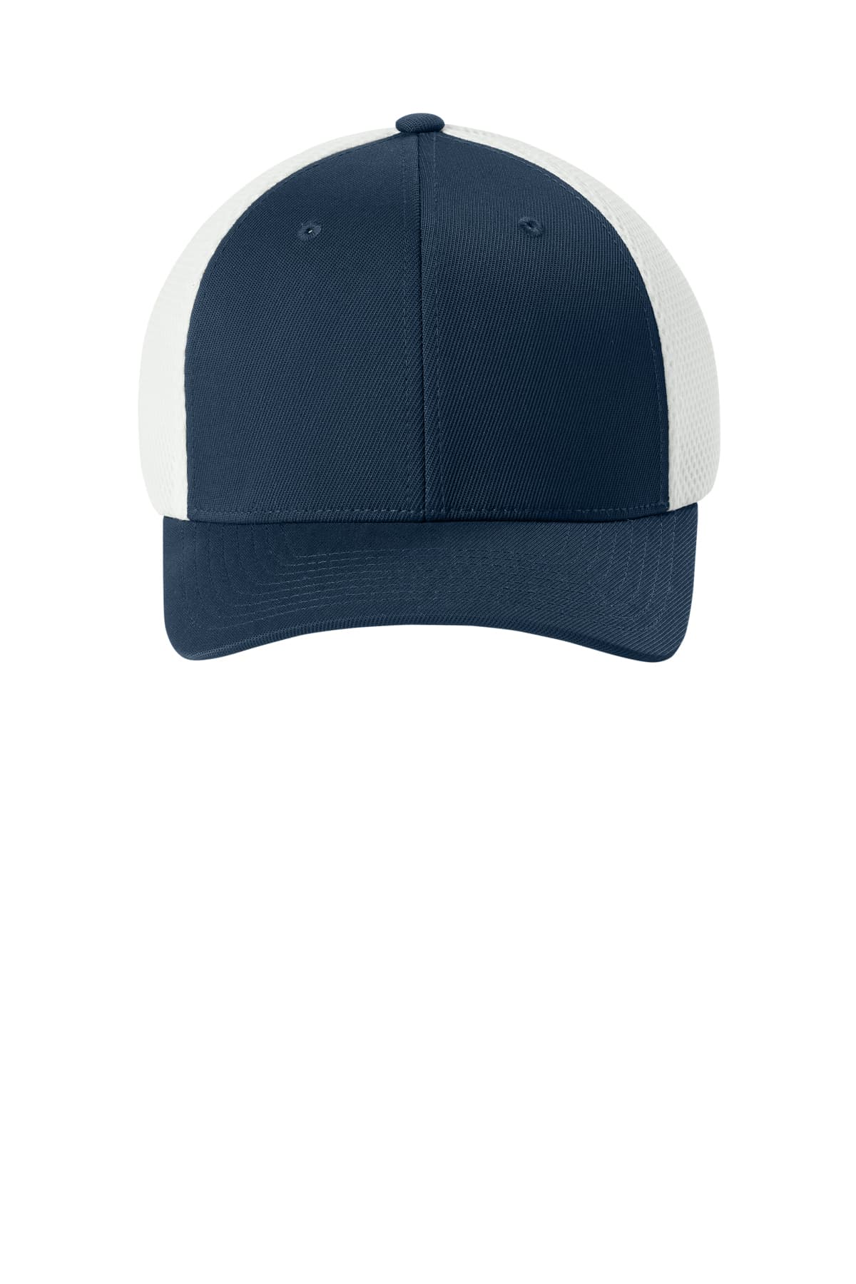 Flexfit 6533 Ultrafiber Airmesh Cap in Navy / White — view 2