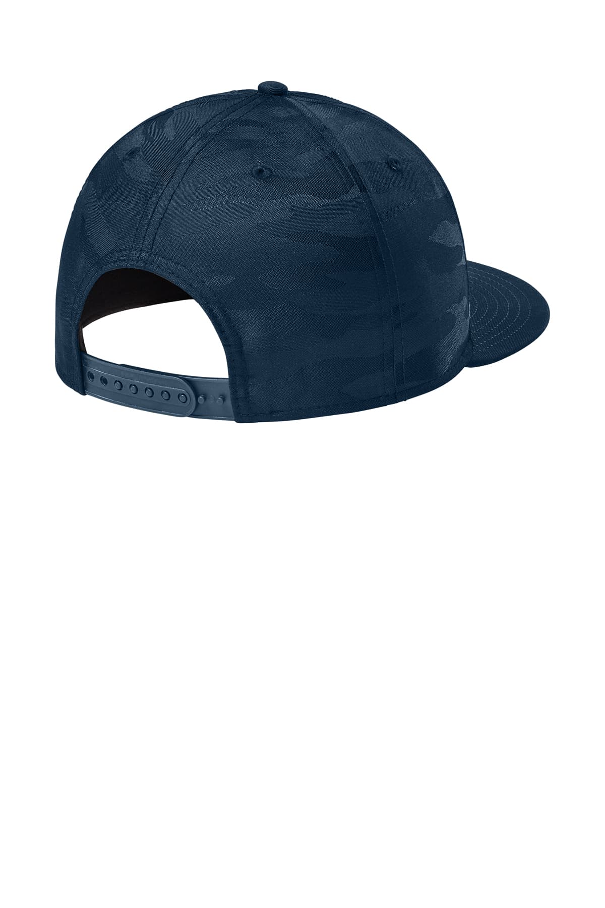 New Era NE407 Camo Flat Bill Snapback Cap in Flag Deep Navy / Deep Navy Camo — view 3