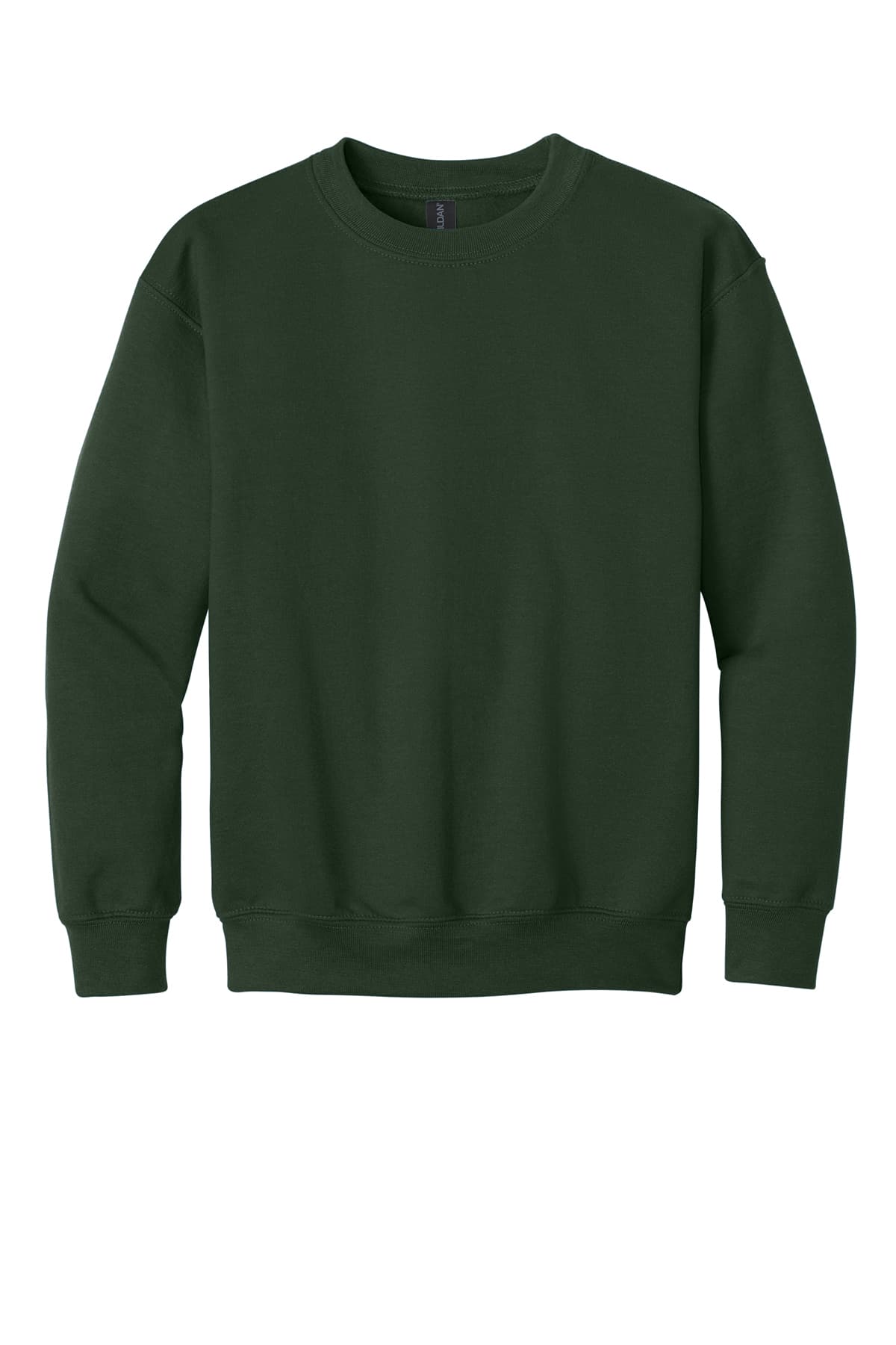 Gildan 18000B Youth Heavy Blend Crewneck Sweatshirt in Forest Green — view 4