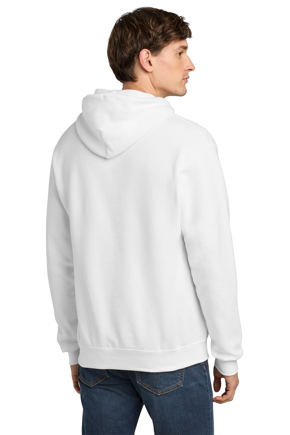 Champion S700 Powerblend Pullover Hoodie in White — view 2