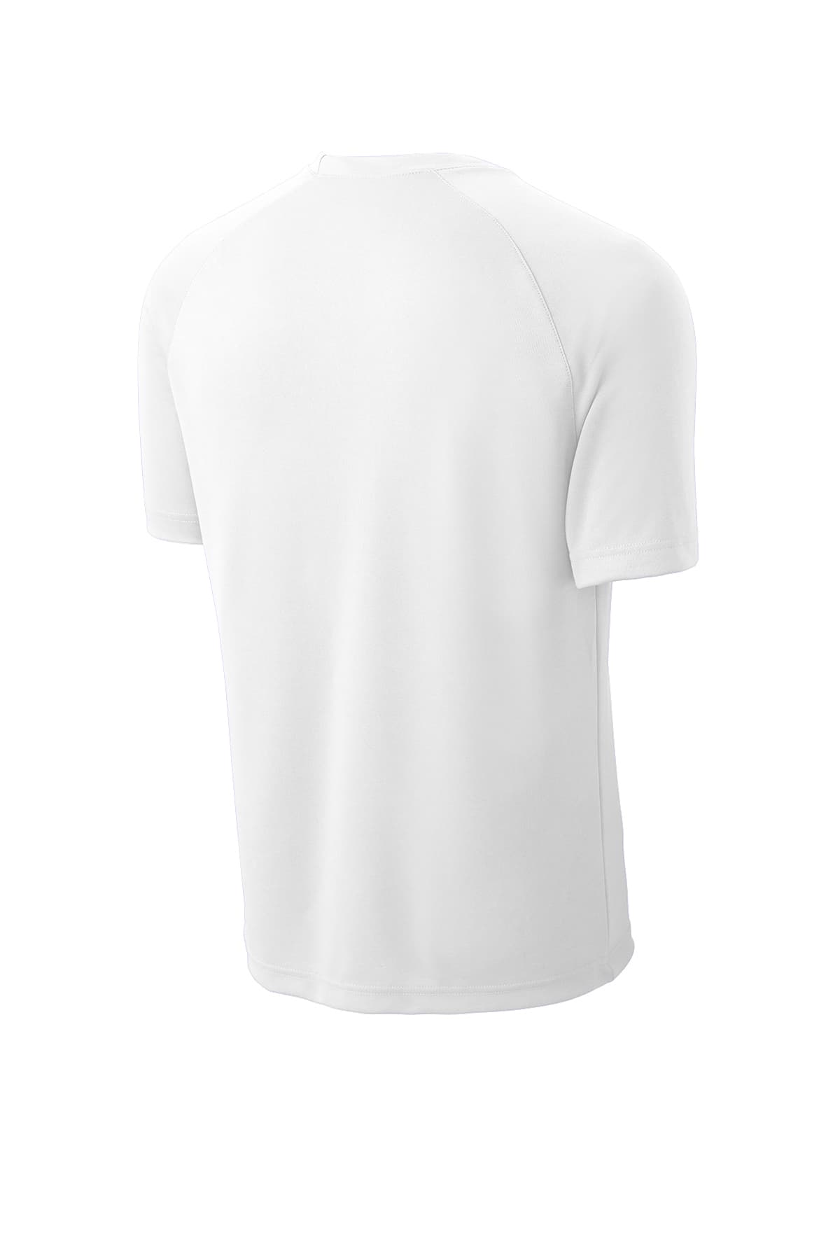 Sport-Tek T473 Dry Zone Short Sleeve Raglan T-Shirt in White — view 5