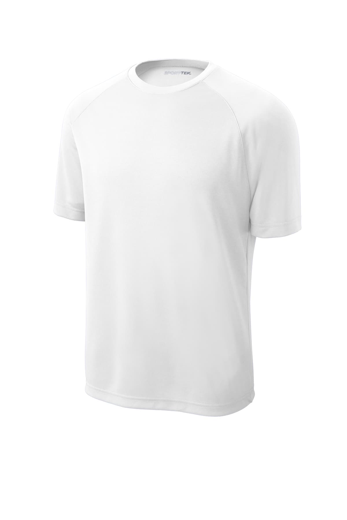 Sport-Tek T473 Dry Zone Short Sleeve Raglan T-Shirt in White — view 4