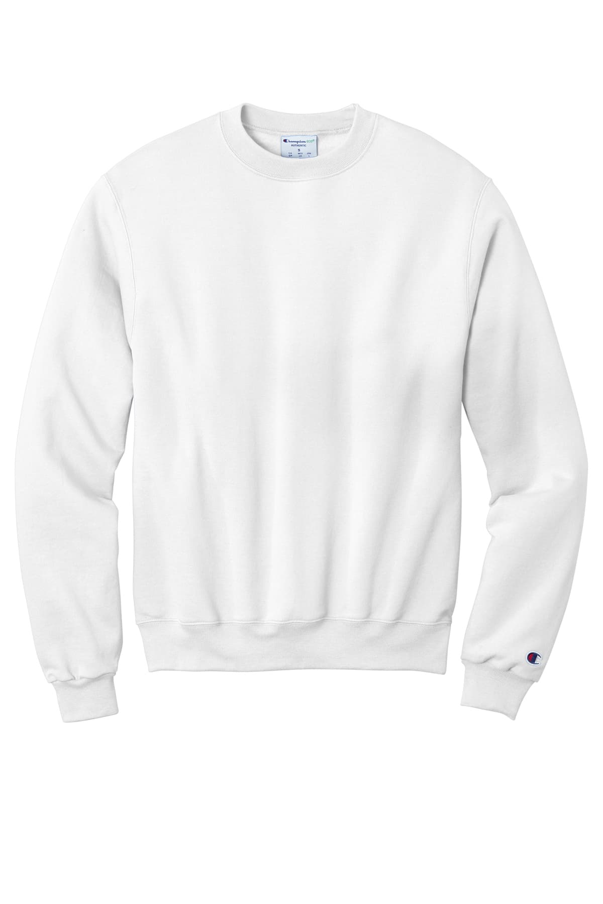 Champion S6000 Powerblend Crewneck Sweatshirt in White — view 4