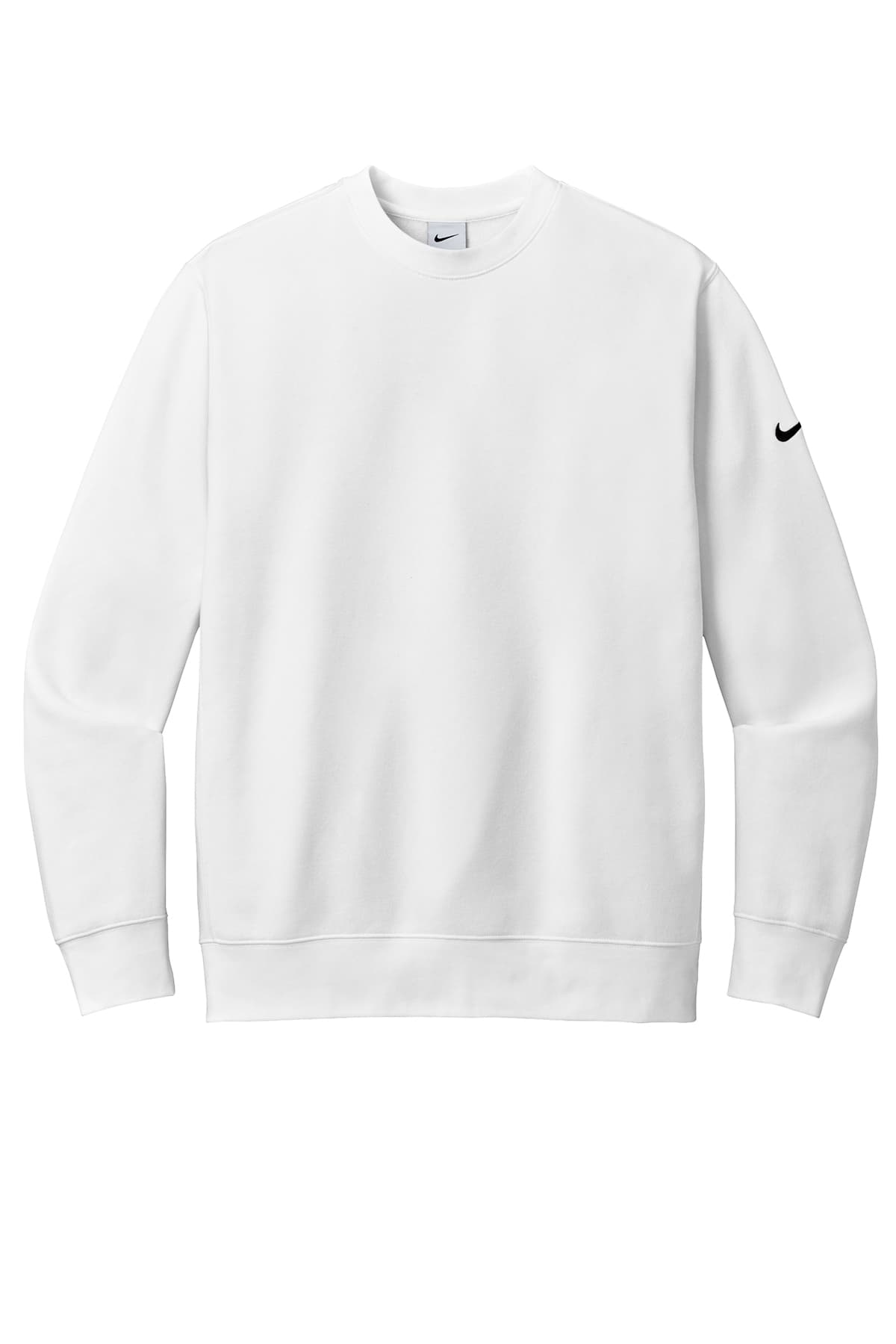 Nike NKFD9863 Club Fleece Sleeve Swoosh Crew in White — view 4