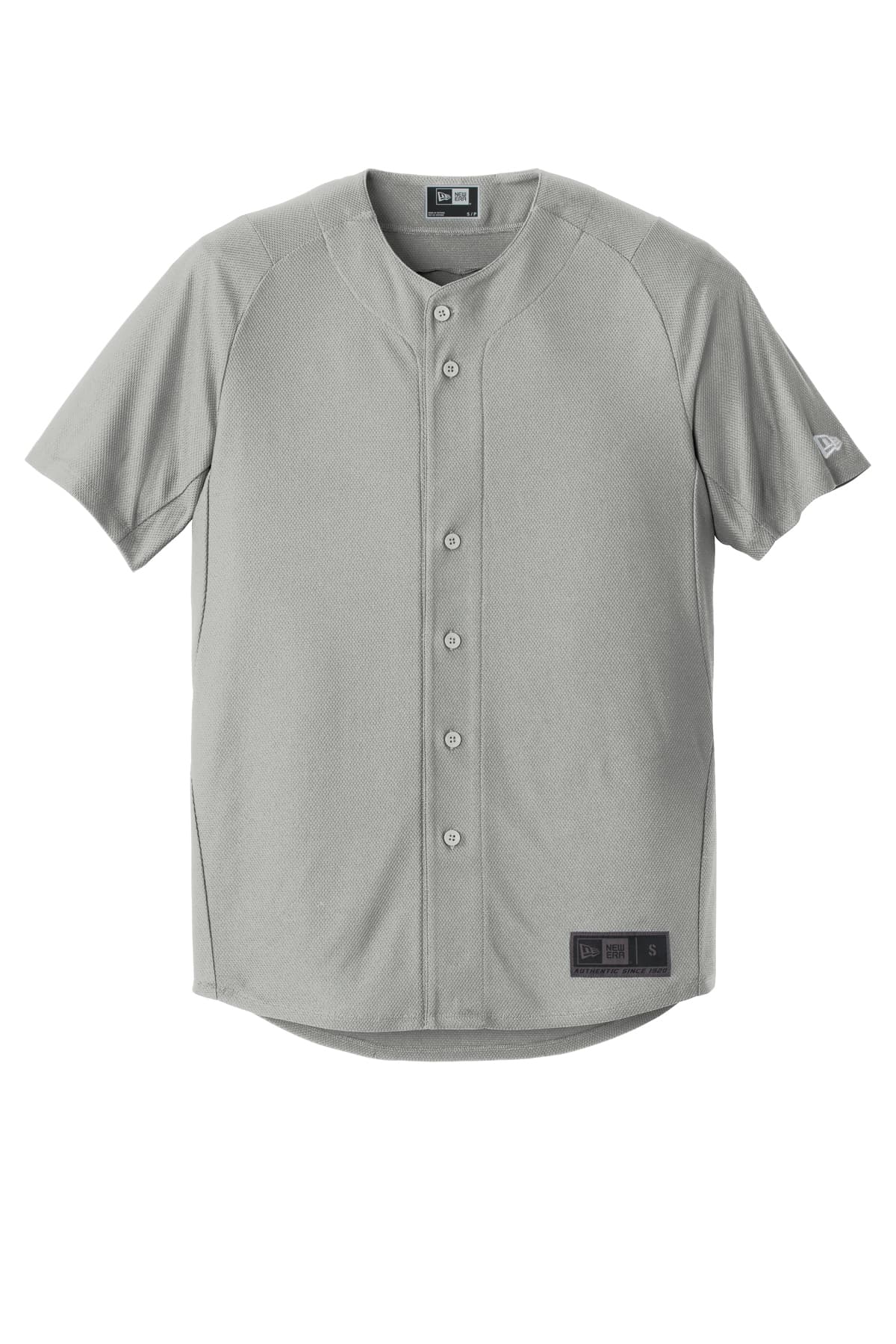 New Era NEA220 Diamond Era Full-Button Jersey in Grey — view 4