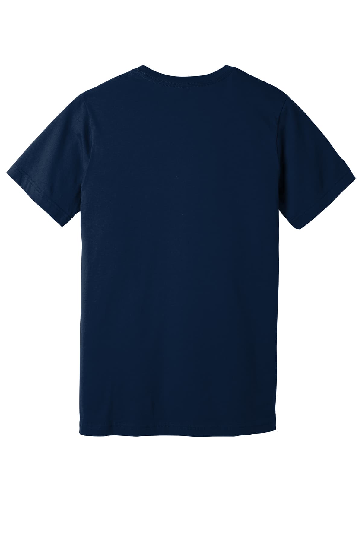 BELLA+CANVAS 3005 Unisex Jersey Short Sleeve V-Neck Tee in Navy — view 5