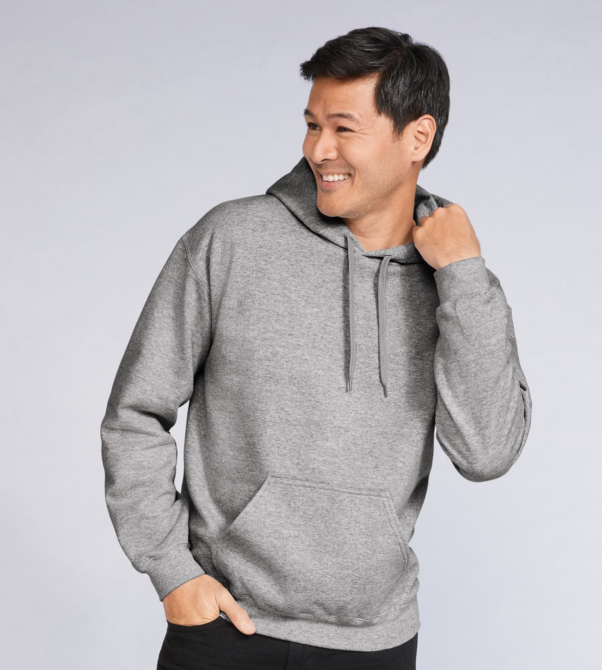 Gildan SF500 Softstyle Midweight Pullover Hooded Sweatshirt in White — view 6