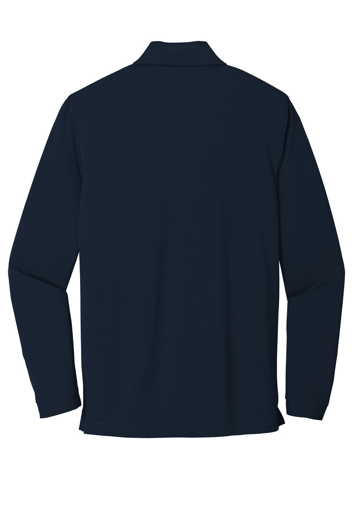 Port Authority K110LS Dry Zone UV Micro-Mesh Long Sleeve Polo in River Blue Navy — view 5