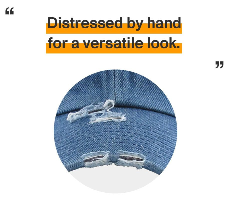 KB Ethos KBE-VINTAGE Vintage Washed Dad Hat in Medium Denim — view 5
