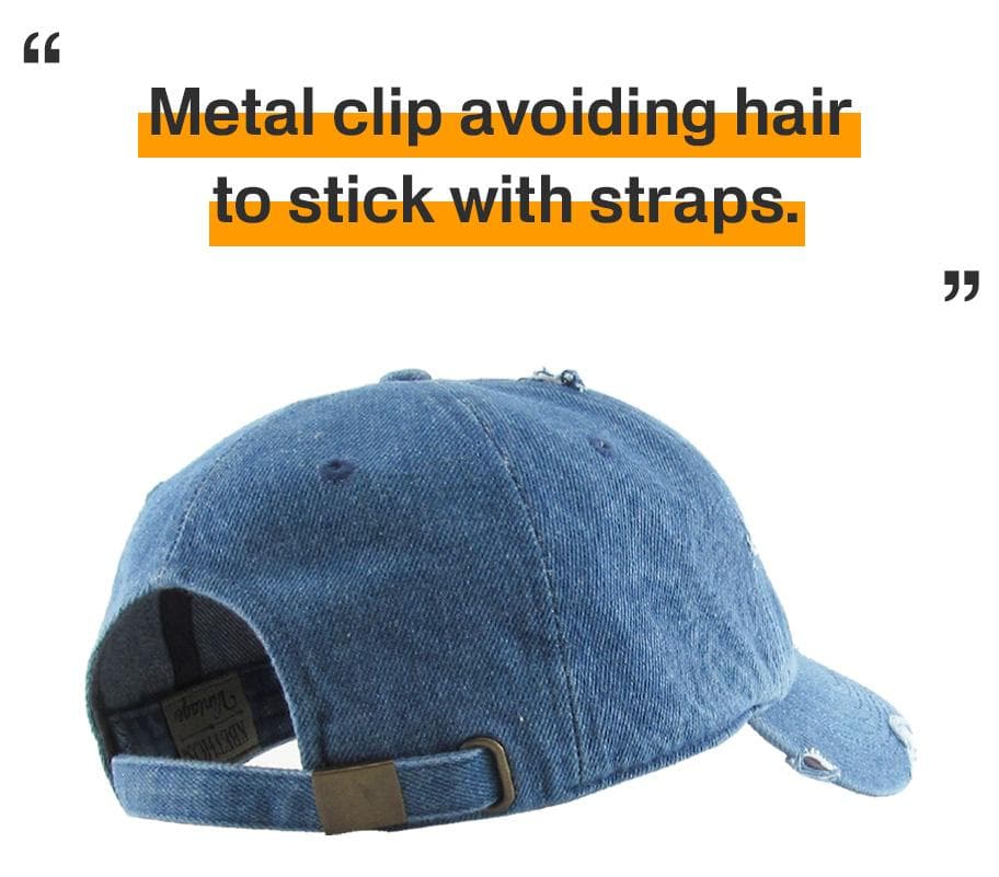 KB Ethos KBE-VINTAGE Vintage Washed Dad Hat in Medium Denim — view 6