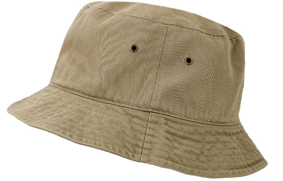 KB Ethos KBM-500 Solid Bucket Hat in Khaki — view 3