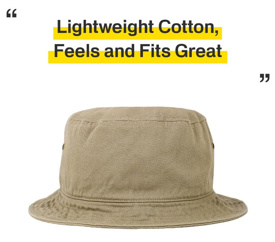 KB Ethos KBM-500 Solid Bucket Hat in Khaki — view 5